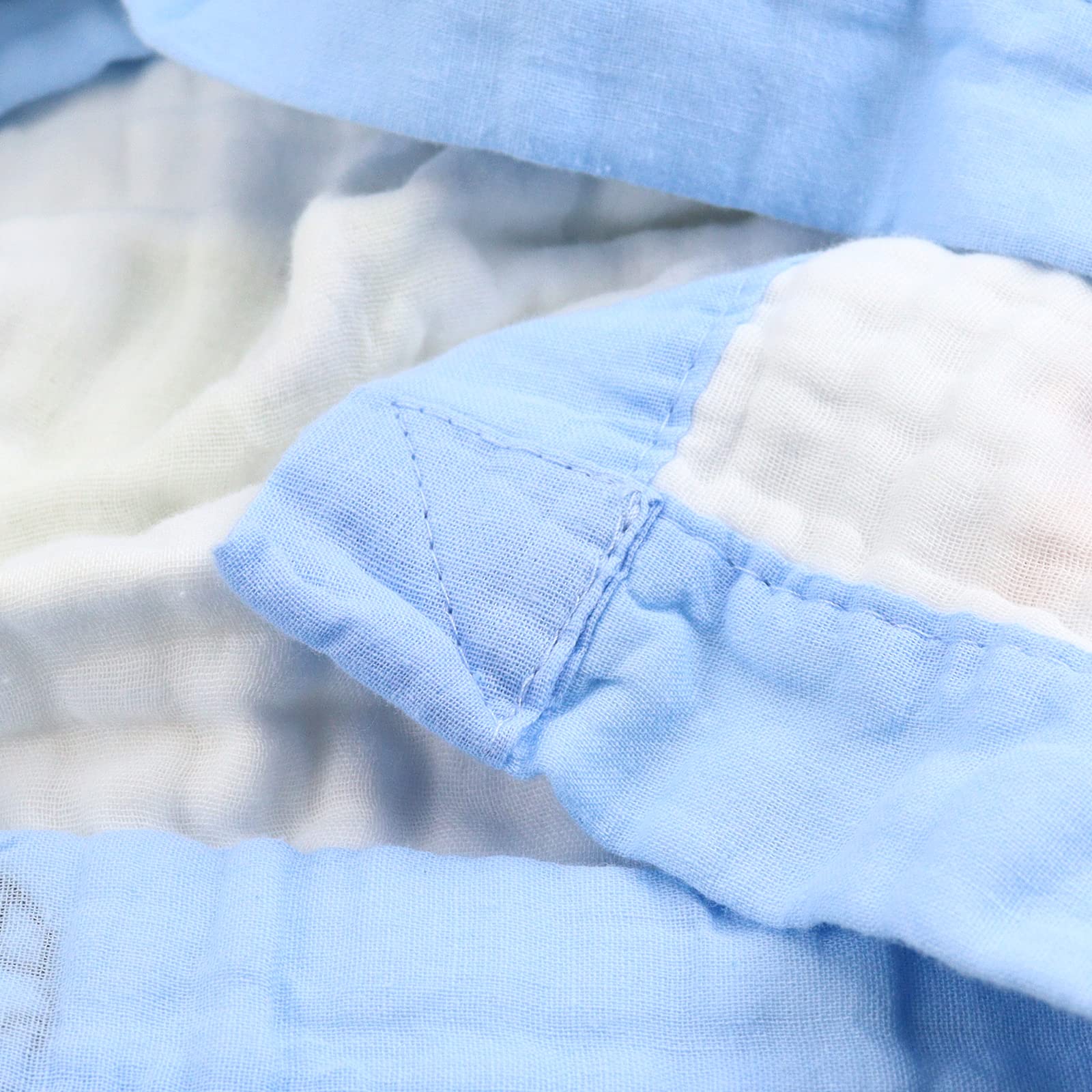 Coperta Mussola Neonato 110x110 Cm - Cotone 6 Strati, Design Dinosauro Blu, Unisex - Foto 7