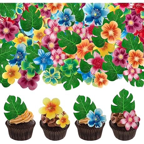 Edible Palm Leaves: Tropical Turtle Back Cupcake Decoration