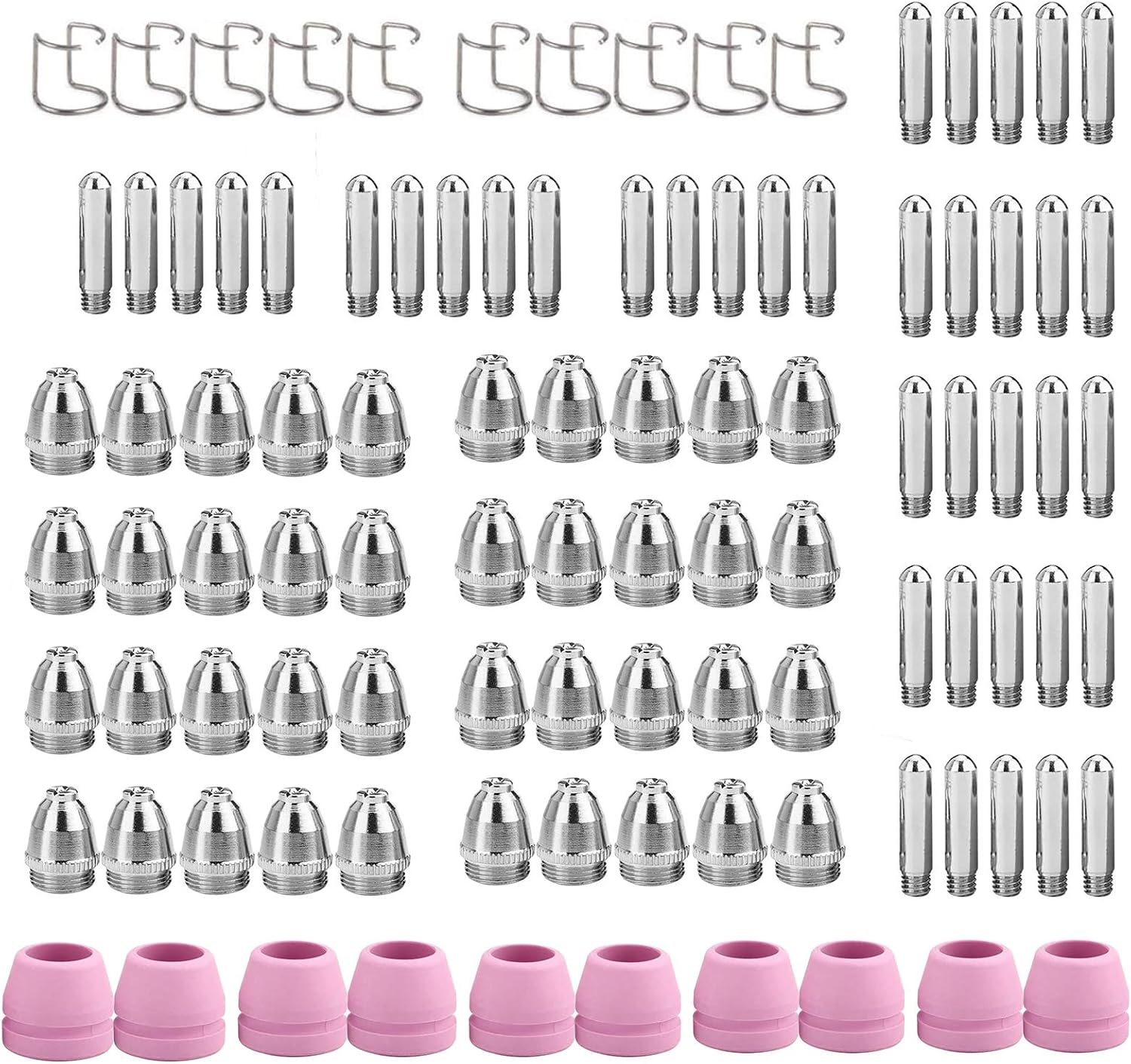100pcs AG60 Plasma Cutting Torch Consumable SG55 Plasma Cutter Kit 60A AG-60 Plasma Torch Tip Electrode