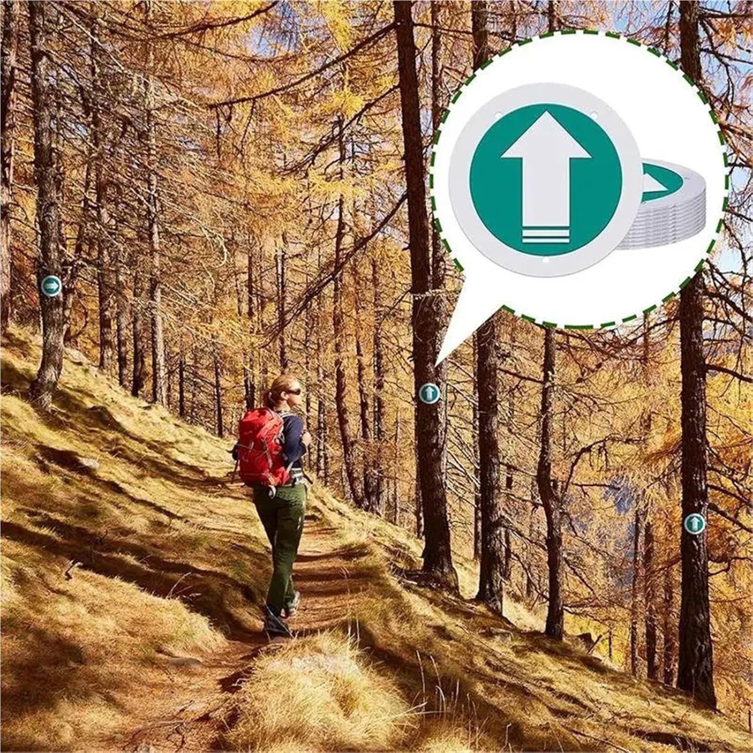 Trail Markers 40Pcs Pack Trail Markers Reflective Bright Marking Reflectors for Driveway Camping Walking Hiking Hiker for Hunting Hiking Camping Tree Stand