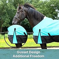 Vista 4 de Resistance Lámina ligera de 600 denier, sin relleno, resistente al agua y transpirable para lluvia de caballos