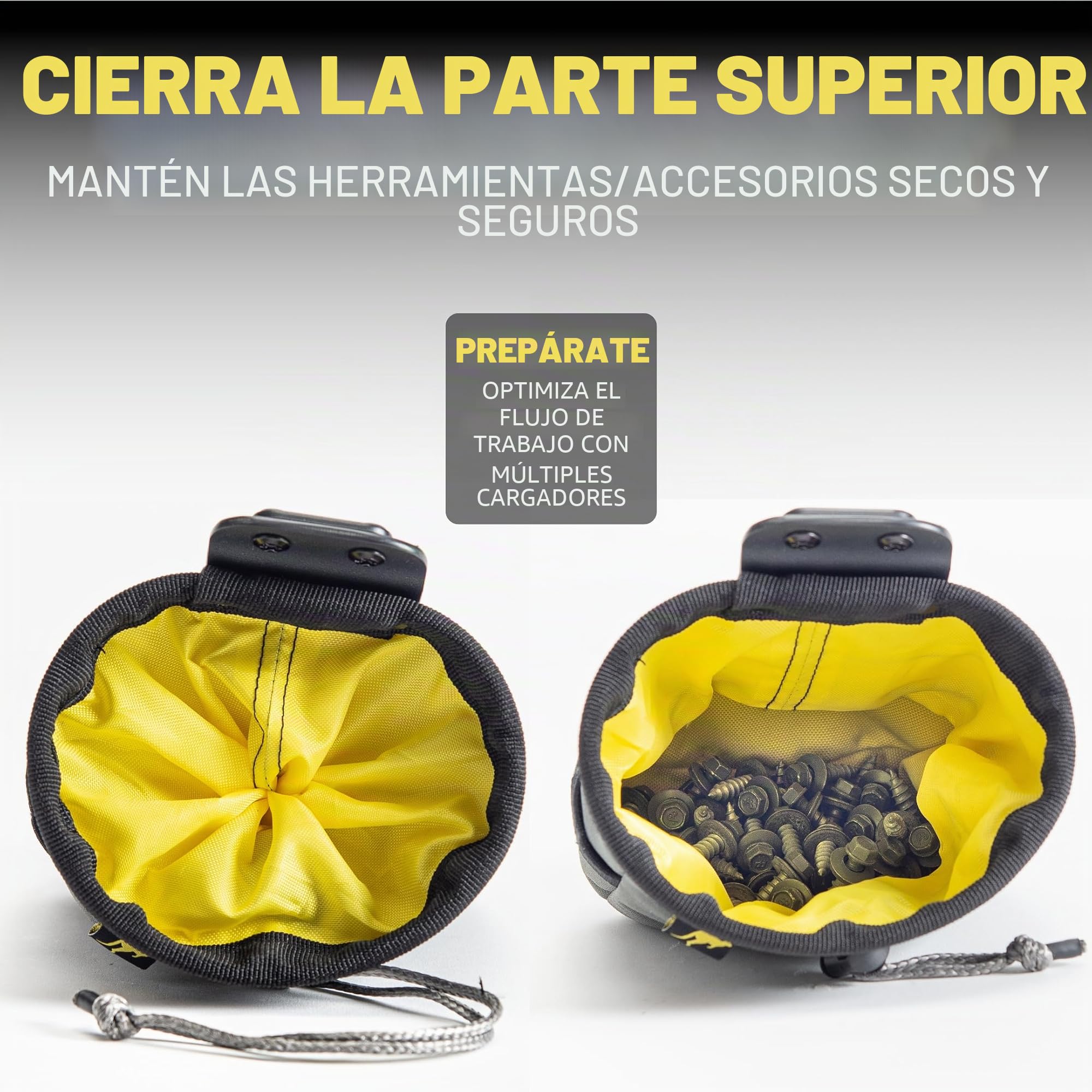 Joey Pouch Pro - Bolsa con Clip metálico para cinturón de Herramientas, Tornillos y Clavos, Ideal para electricistas, técnicos, fontaneros, carpinteros, contratistas y Diversos Profesionales