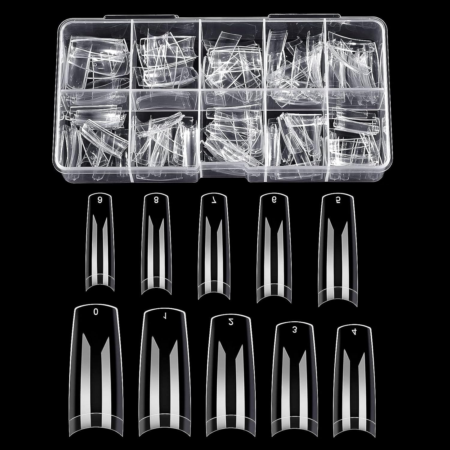 Clear Acrylic Nail Tips French Nail Tip 500pcs Fake Nails