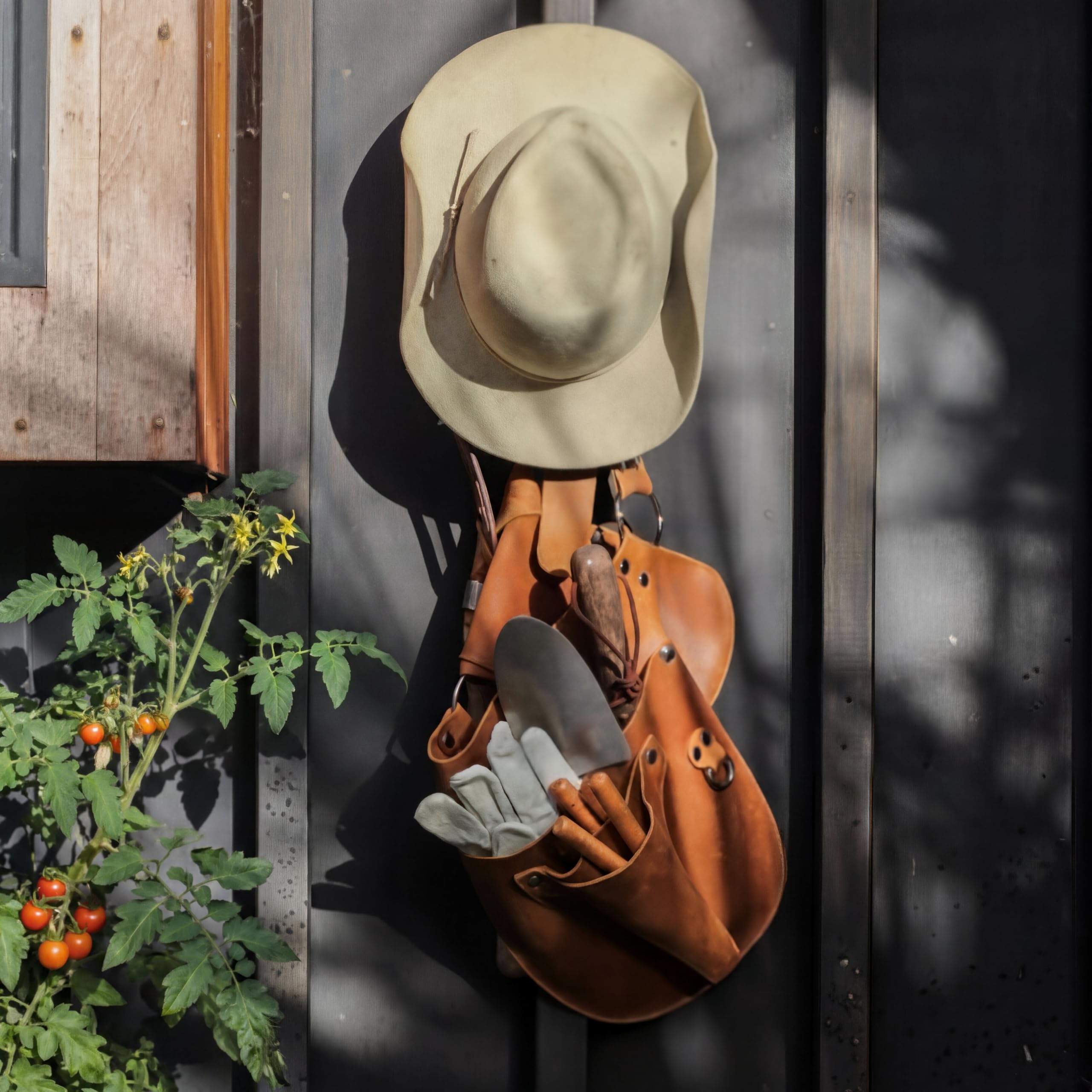 Cinturón de herramientas de cuero para el jardín, regalos de jardín de Navidad para mujer, cinturón de herramientas, herramientas, organizador, funda, regalo para jardineros y floristas, cinturón de