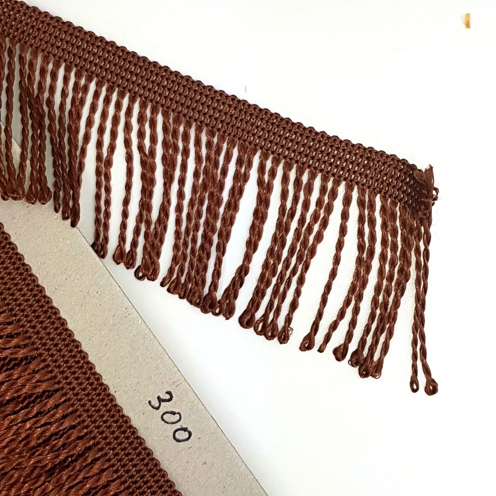 Fringe Tassel Trim, 25 metres x 60 mm Wide for Dance Dresses, Curtains, Lamps, Trimmings, Bags, Costumes, DIY (Chestnut 300)