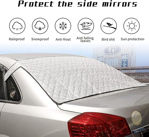 Miniatura 3 de jeseny Paquete de 1 cubierta de nieve para parabrisas trasero, cubierta contra escarcha para ventana trasera ofrece una protección completa contra