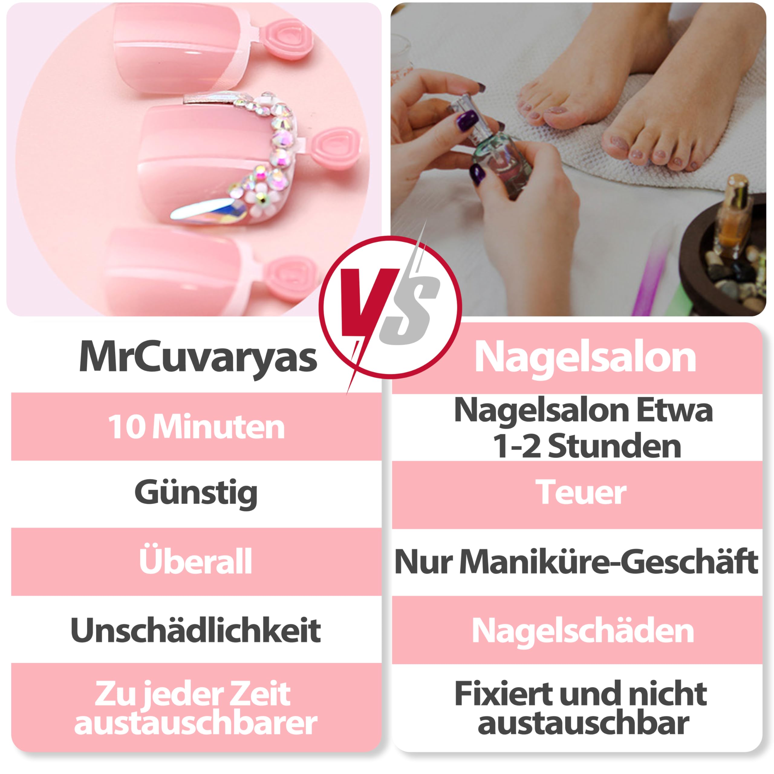 24 sztuki francuskich paznokci do pedicure, brokatowe, krótkie, kwadratowe, francuskie paznokcie, całkowicie zakrywające końcówki paznokci, dla kobiet, 12 rozmiarów (białe paznokcie)