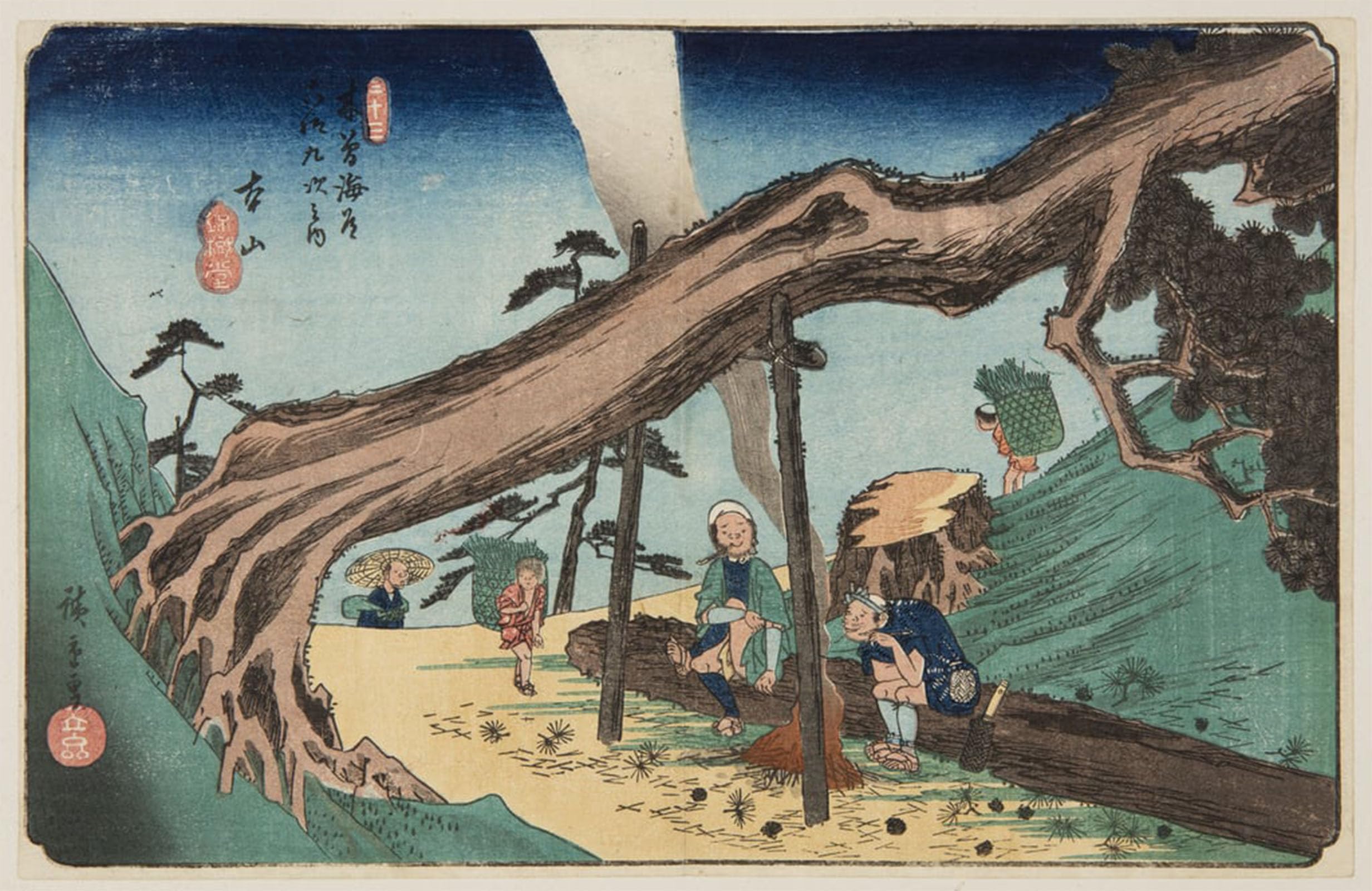 SERENDIPITP Vintage Picture Print on Canvas Wall Art Poster No Motoyama by Utagawa Hiroshige Artwork Print Poster for Wall Decor 60x90cm