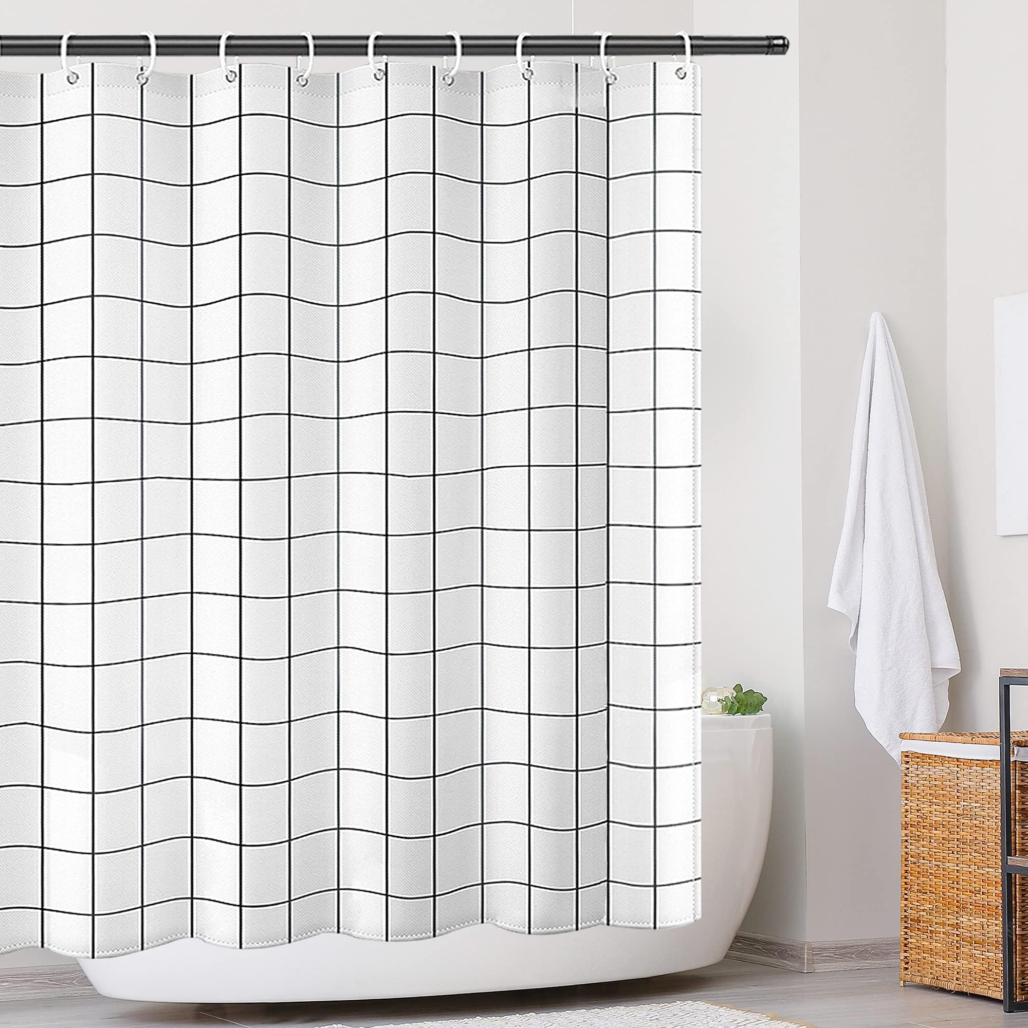 Tenda Da Doccia Madeira In Poliestere 180x200 Cm - Bianco, Idrorepellente