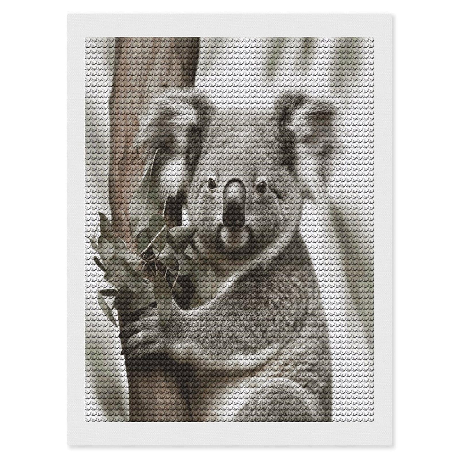 Koala Diamond Art Kits for Adult Round Full Drill Diamond Dots Paintings for Beginner Picture Art DIY Diamond Painting Kits 5D Diamond Art Painting for Home Wall Decor 12"x16"