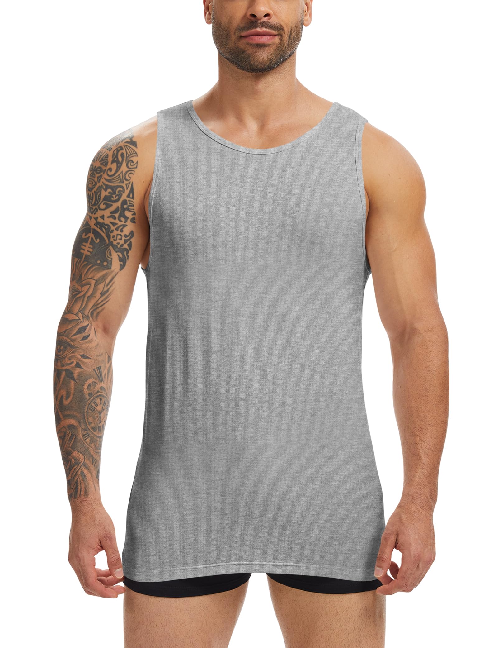 Mens Tall Sleeveless Undershirt Lightweight Breathable S-4XL (1&amp;3 Pack)