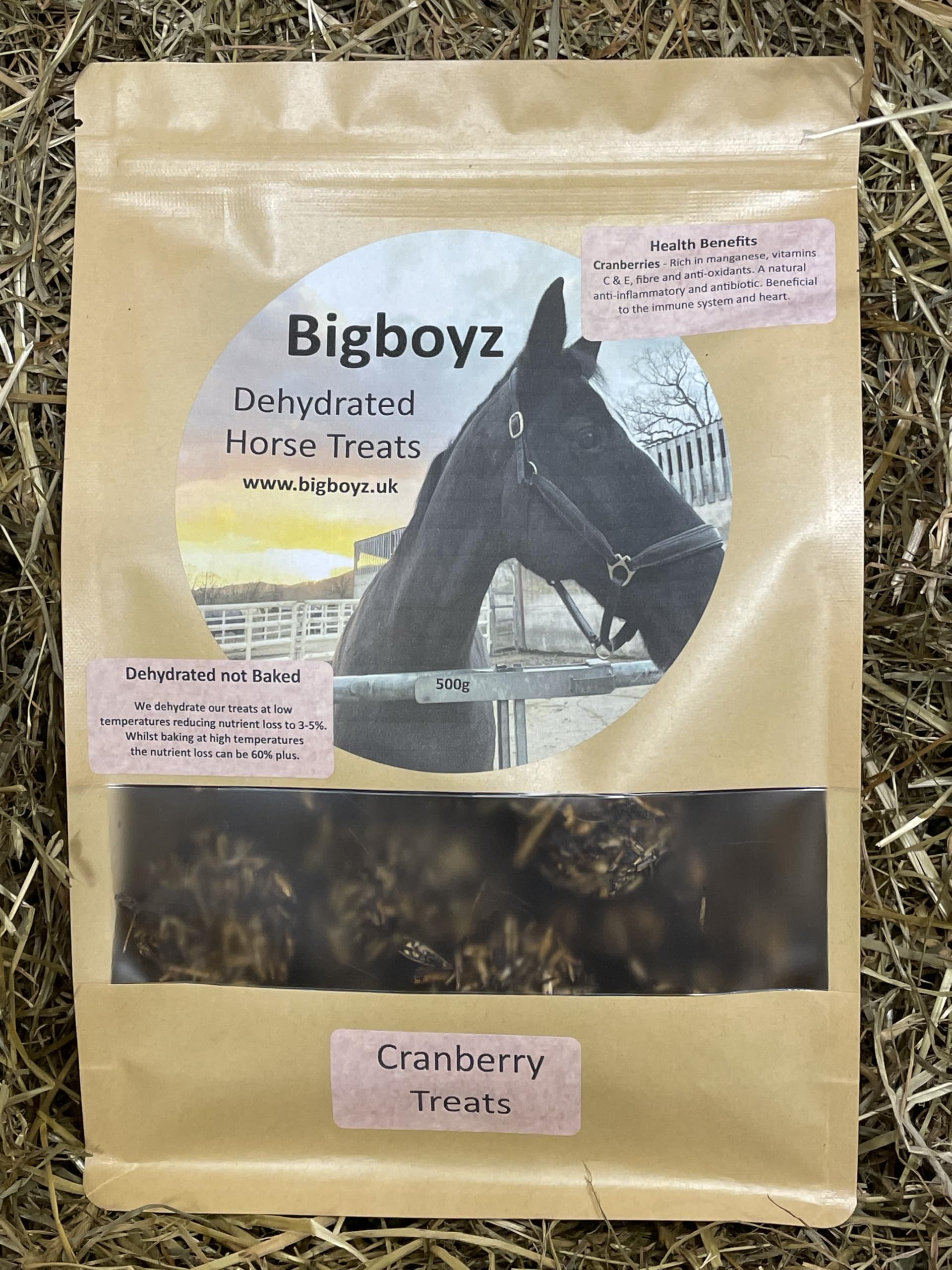 Bigboyz Mint Horse Treats 500g bag (Cranberry)