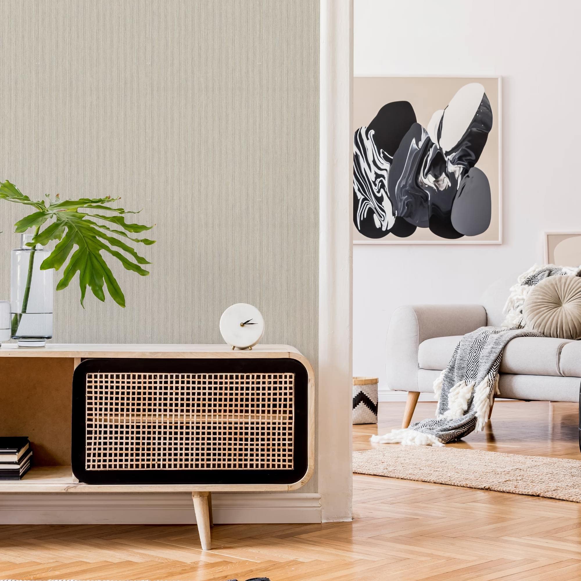 Super frescoAaron Sparkle Taupe Plain Wallpaper | Paste The Wall Application | Blue Plain | Eco-Friendly