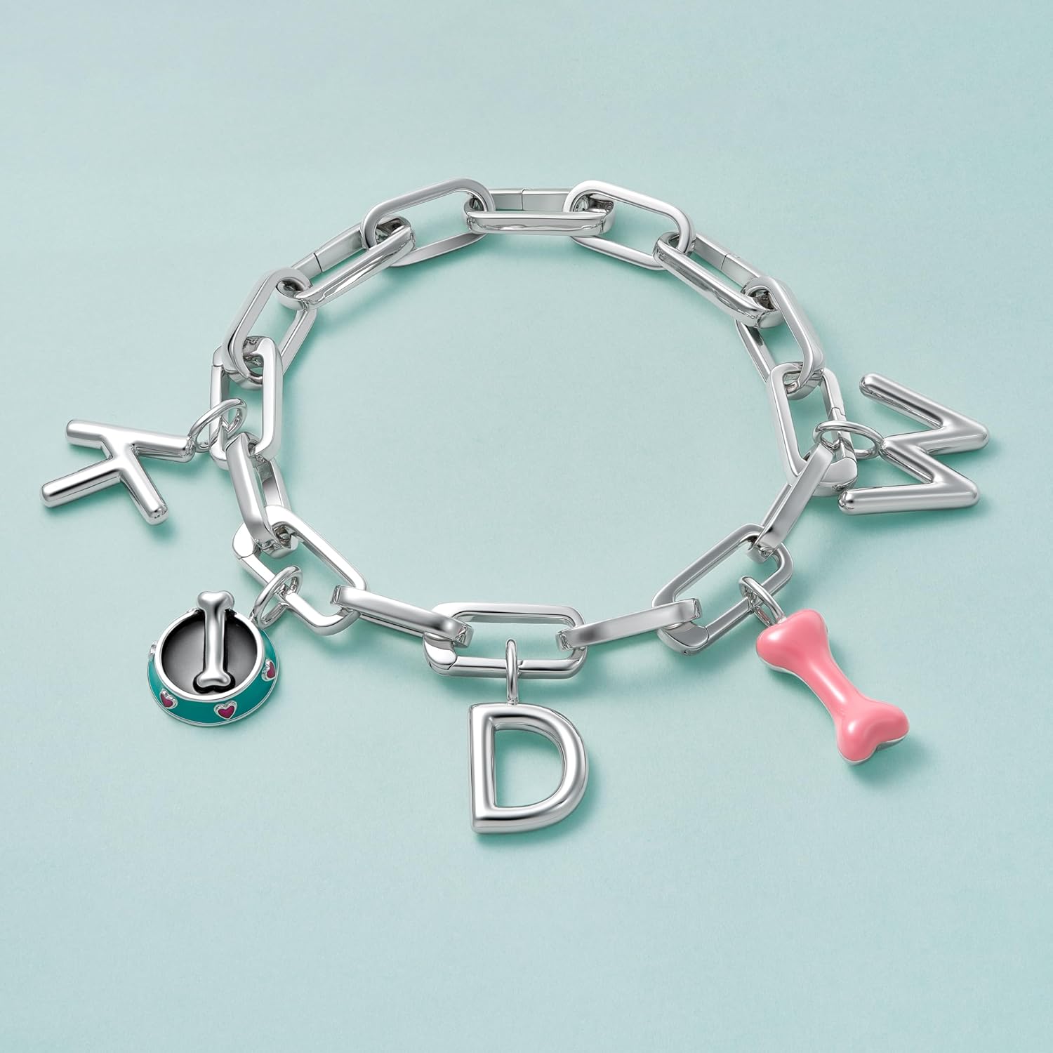 SCAMPER & CO .925 Sterling Silver Rhodium or 18k Yellow Gold Plated Carabiner Charm Bracelets for Women - Hypoallergenic Compatible Charms Sterling Silver Bracelet for Women Modern Carabiner Design - Image 2