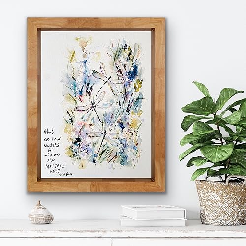 Miniatura 2 de What We Know Matters But Who We Are Matters More Brene Brown Print, impresión de acuarela de recuperación de psicología, arte de pared de terapia de