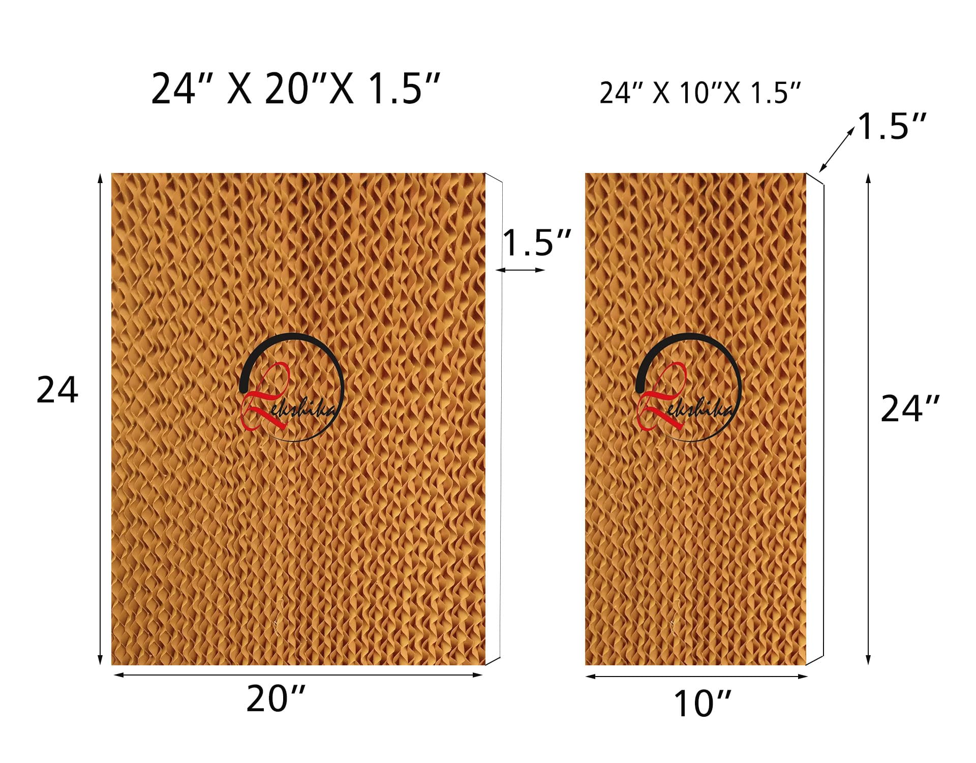 Lekshika Honeycomb Pad Combo | Air Cooler Cooling Pads | Honeycomb pad for Cooler (|24"X20"X1.5"-1| 24"X10"X1.5"-2 |) 1