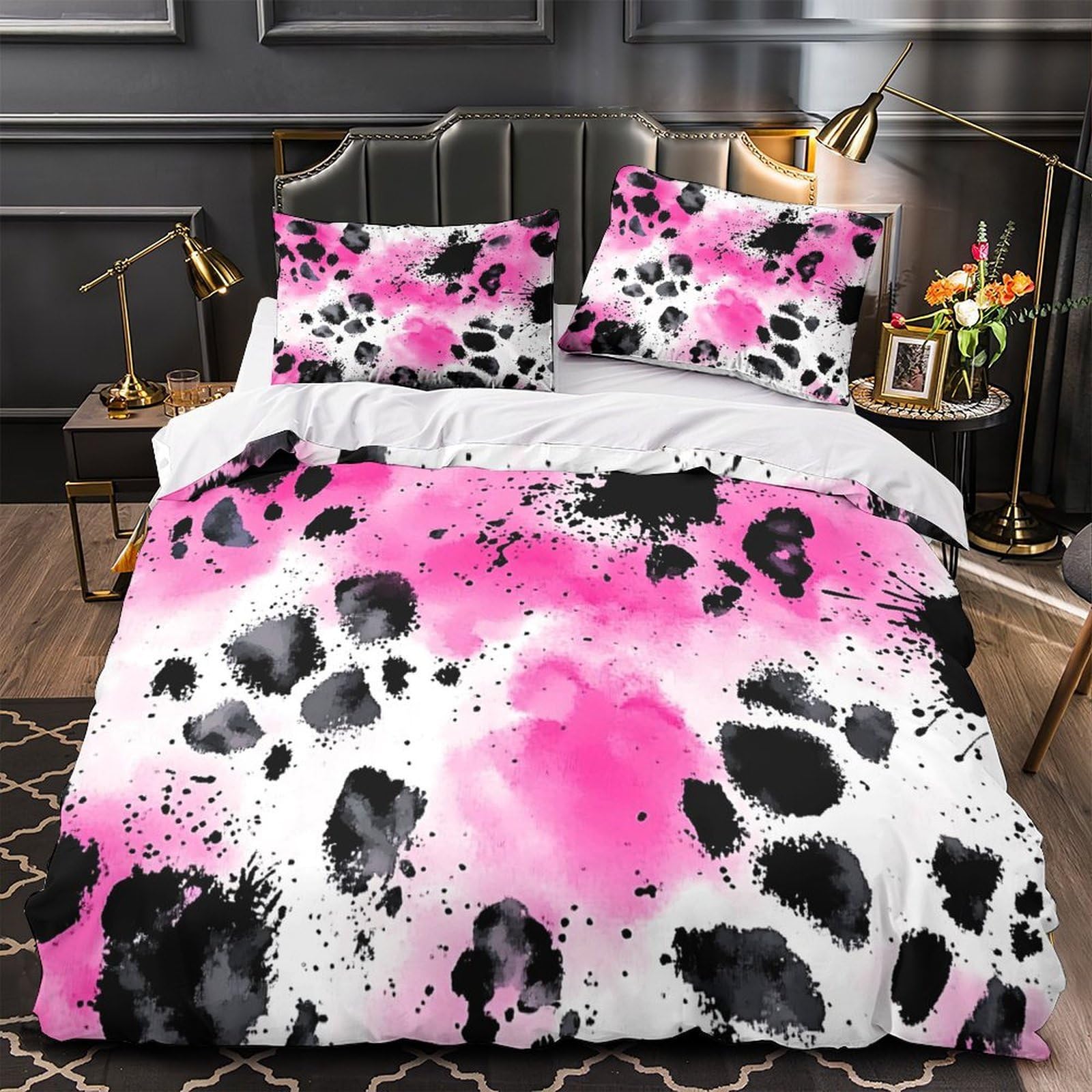 Housse de couette roses 140x200 parure de lit microfibre 3D