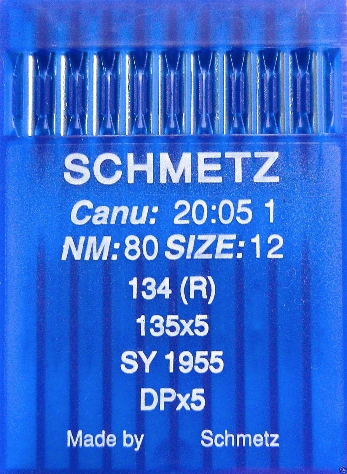 10 Schmetz round bottom flask sewing needles system 134 (R) Industry St. EU 80 (UK 3).