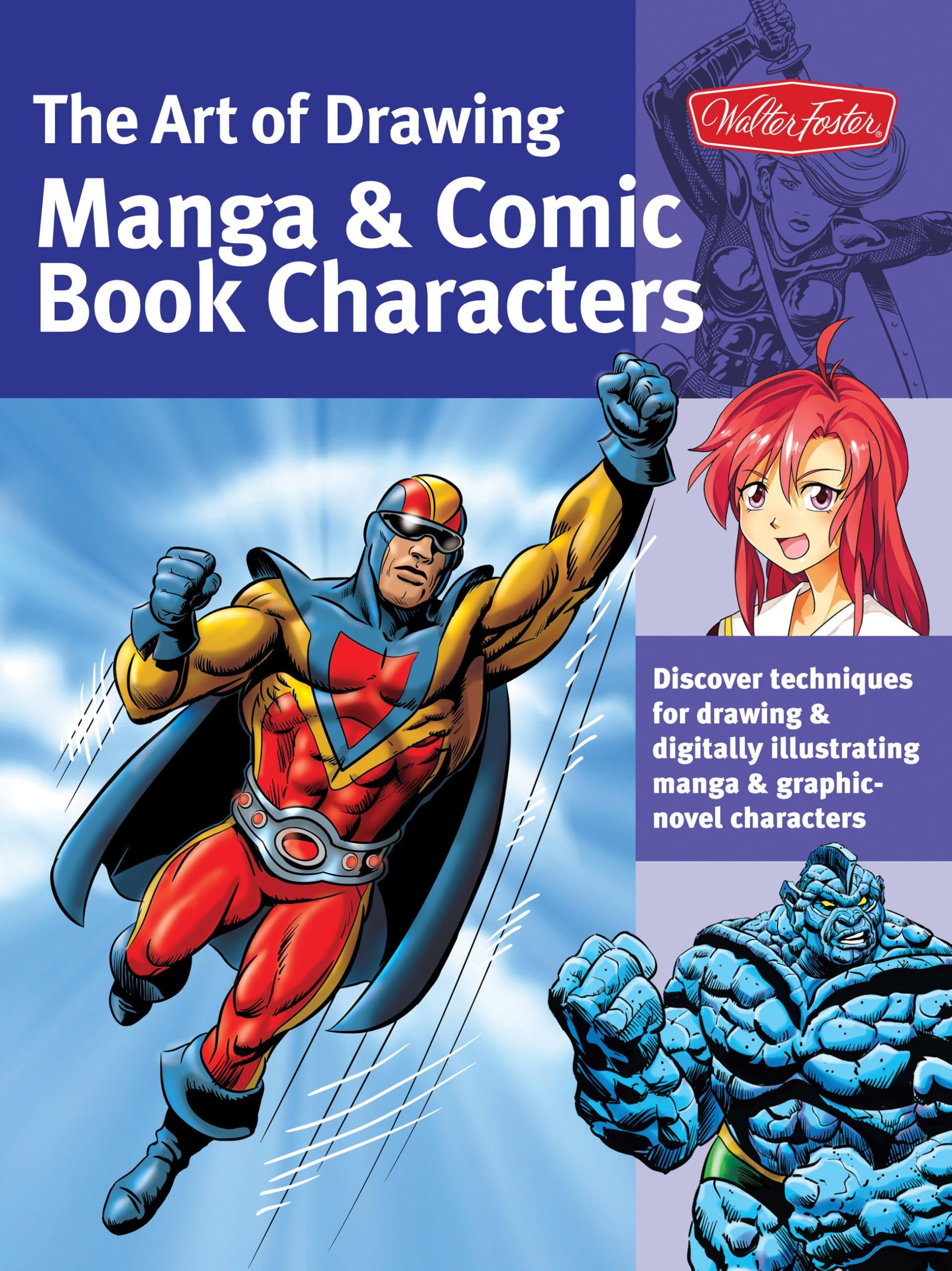 Walter Foster Drawing Manga & Comic Book Characters Book
