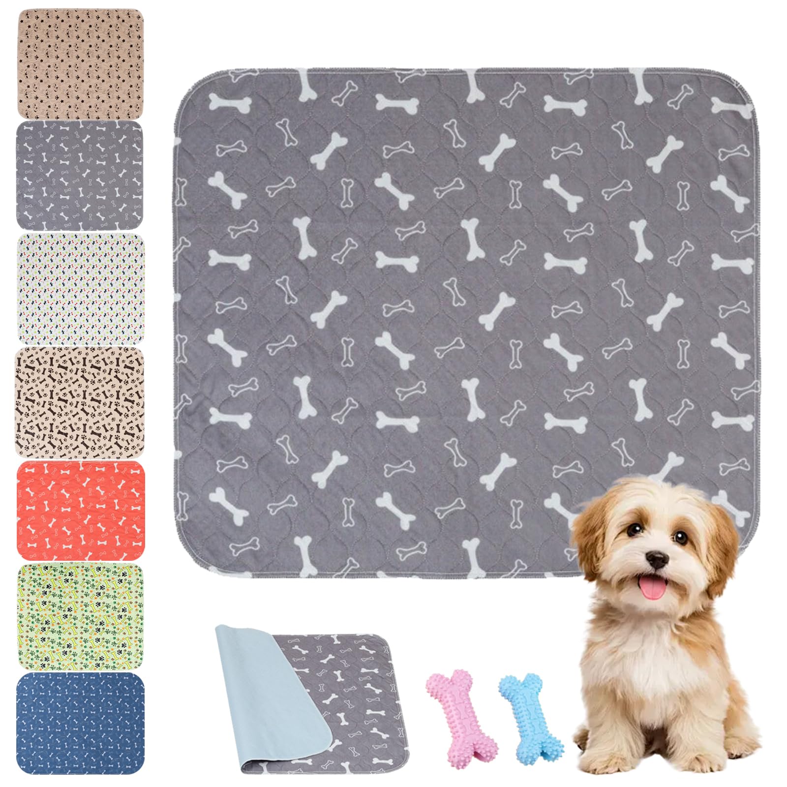 Puppypad Pee Pads, Pee Pads with Pheromones, 2026 New Reusable and Washable Puppy Leak-Proof Pads, for Floor Protector, Couch Cover, Crate, Potty Training (G, S-40*60cm)