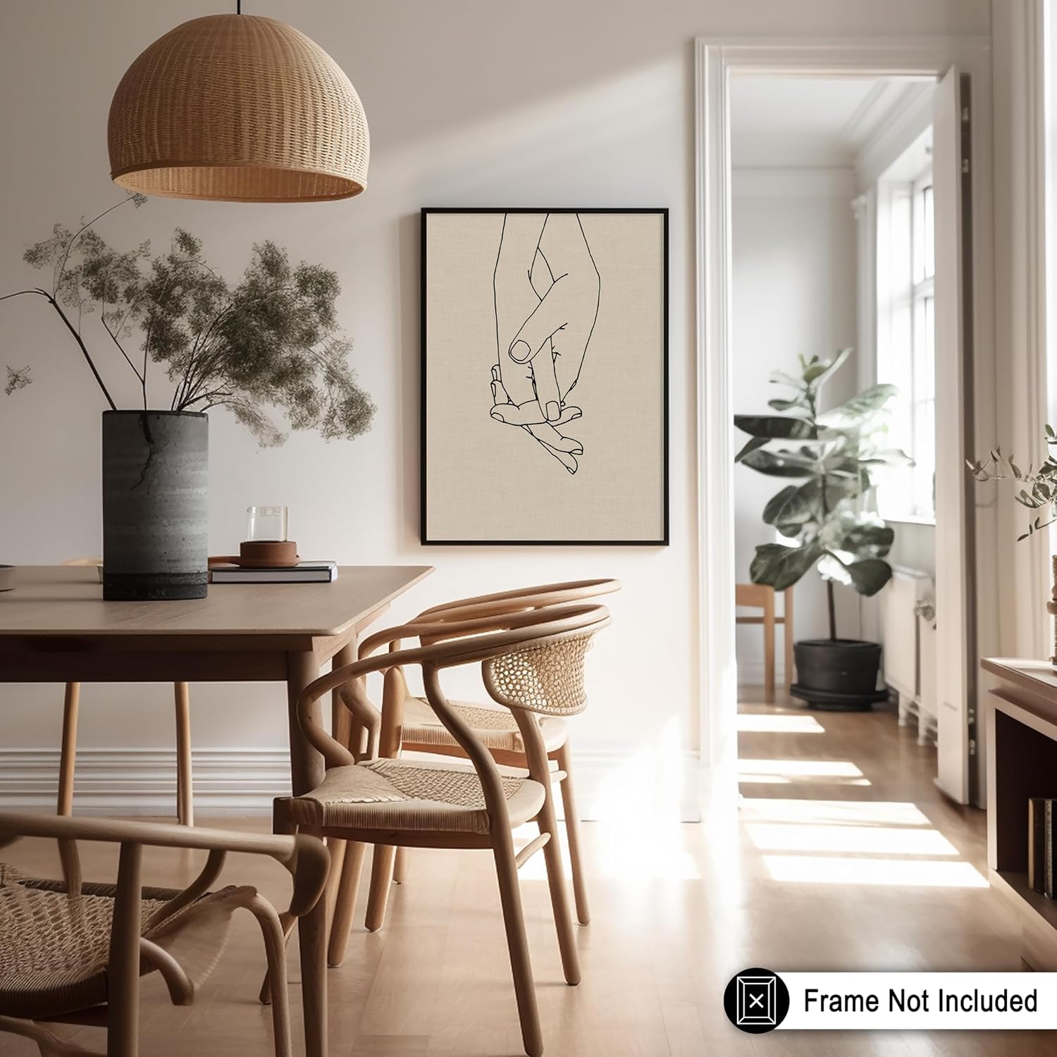 Poster Master Couple Poster - Lovers Print - Holding Hands Art - Sketch & Love Design - Valentine’s Day Design - Abstract Illustration - Romantic Bedroom Decor - 8x10 UNFRAMED
