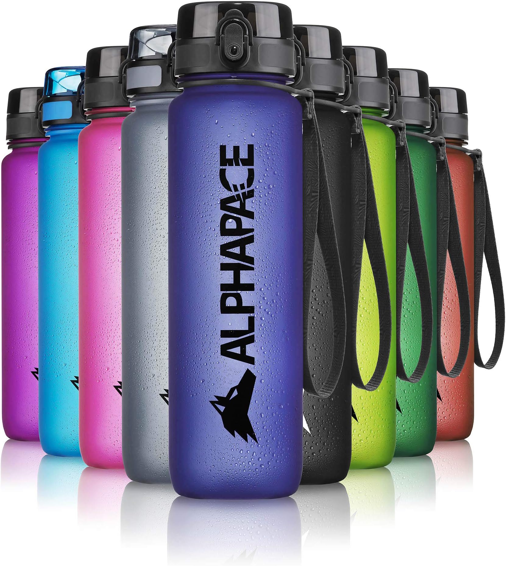ALPHAPACE Water Bottle, Leak Proof 1000ml Drinks Bottle, BPA Free Bottle for Sports, Cycling & Outdoor Activities, Sports Bottle with Fruit Infuser, Dark Blue