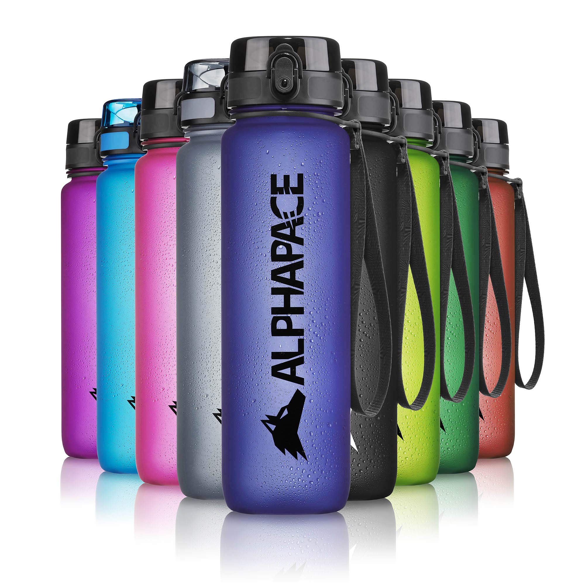 ALPHAPACE Water Bottle, Leak Proof 1000ml Drinks Bottle, BPA Free Bottle for Sports, Cycling & Outdoor Activities, Sports Bottle with Fruit Infuser, Dark Blue