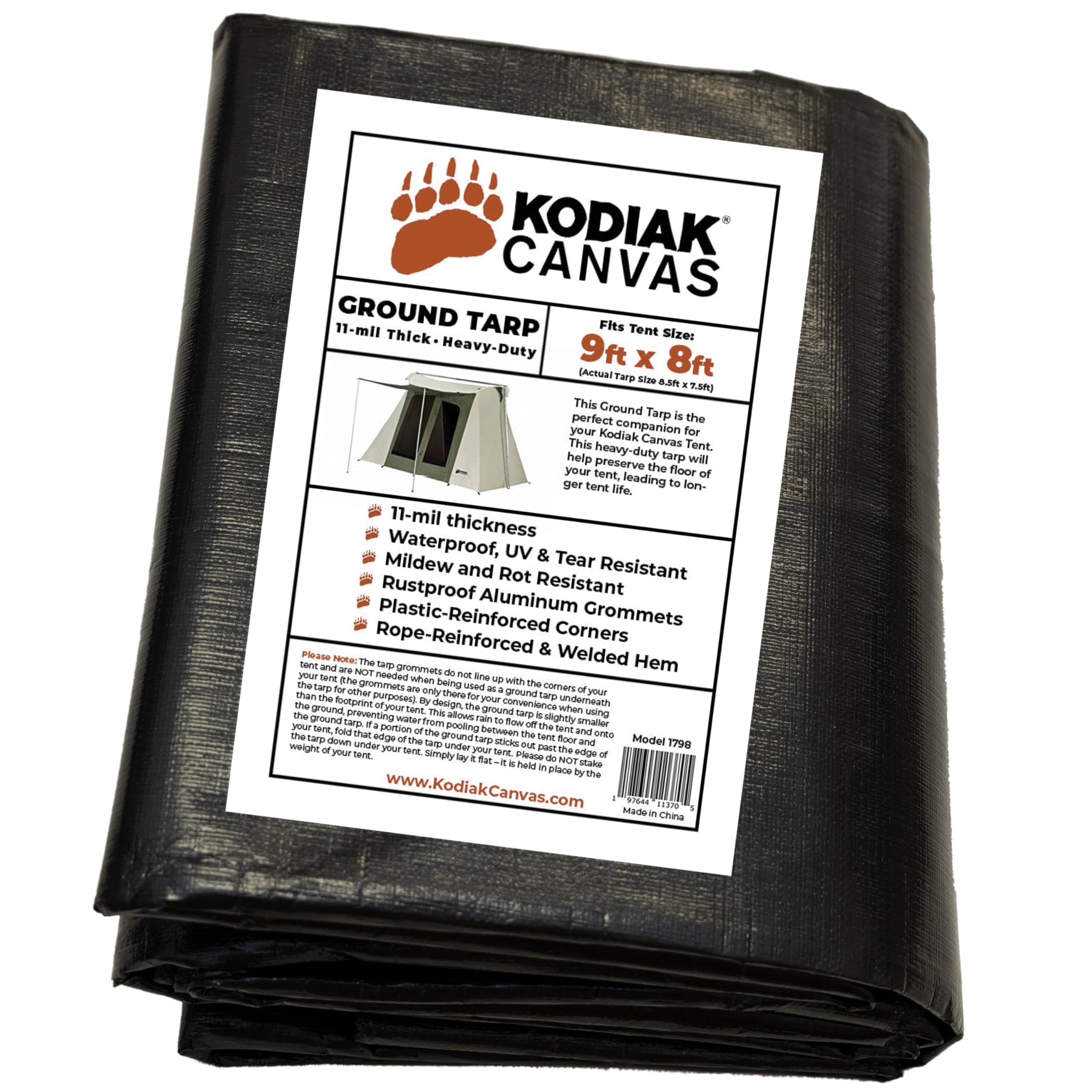 Amazon.com: Ground Tarp for Kodiak Canvas Tents - 9x8 : Sports