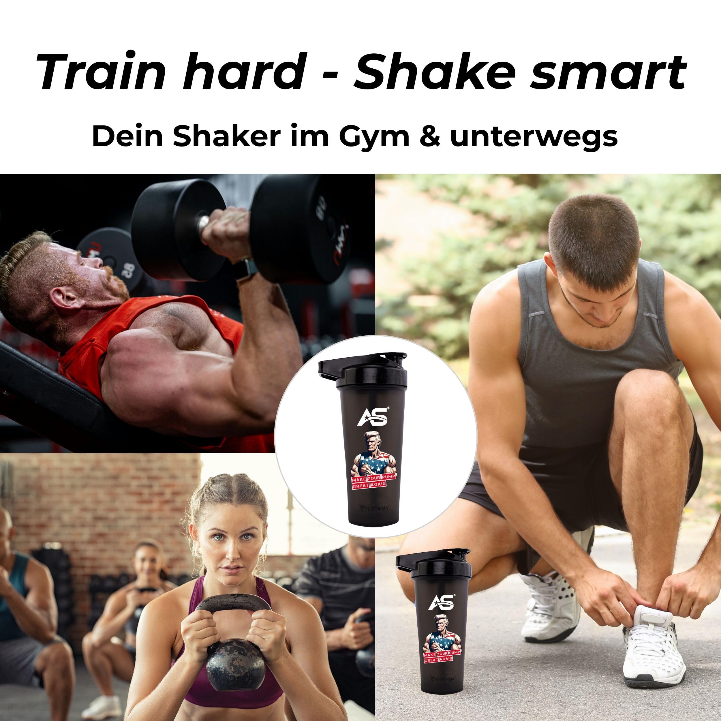 DONALD PUMP BOOSTER [510g] - MAKE YOUR PUMP GREAT AGAIN! L Citrullin Malat + Creatine + AAKG + Beta Alanin + Ginkgo Biloba (510g mit Shaker, Pfirsich Eistee)