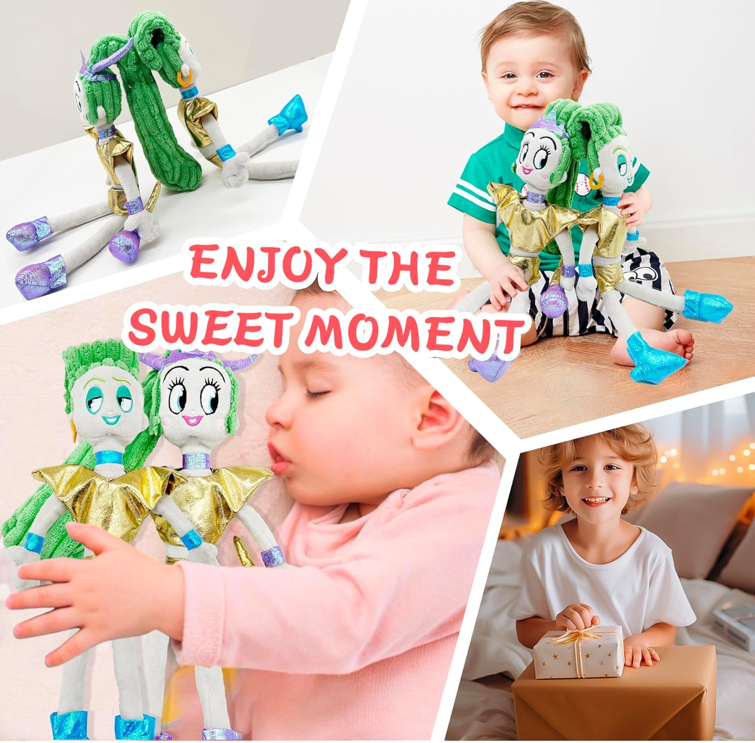 Velvet and Veneer Plush Toy,12Inch Cute Soft Cartoon Velvet and Veneer Plushies Toys Stuffed Animal Doll Pillows Surprise Gift for Kids and Fans Birthday, Green