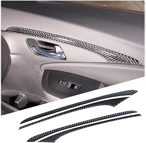 4 piezas de decoración de puerta delantera para Honda Pilot 2016-2022, fibra de carbono, paneles interiores de puerta interior automotriz,