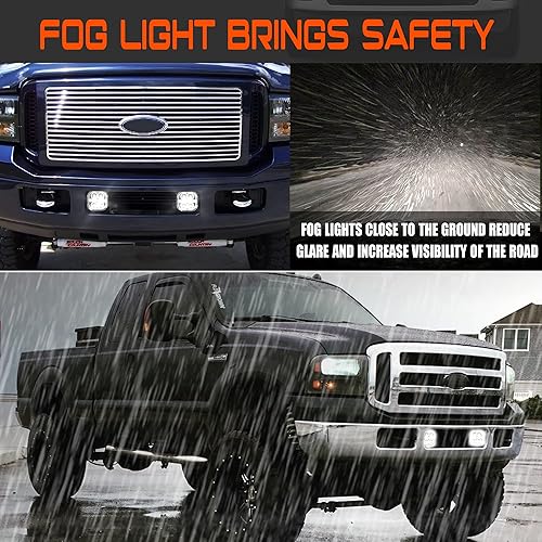 Miniatura 5 de Luz antiniebla LED con luces de circulación diurna, montaje de luz antiniebla para Ford F250 F350 F450 F550 Super Duty 2005 2006 2007 luces