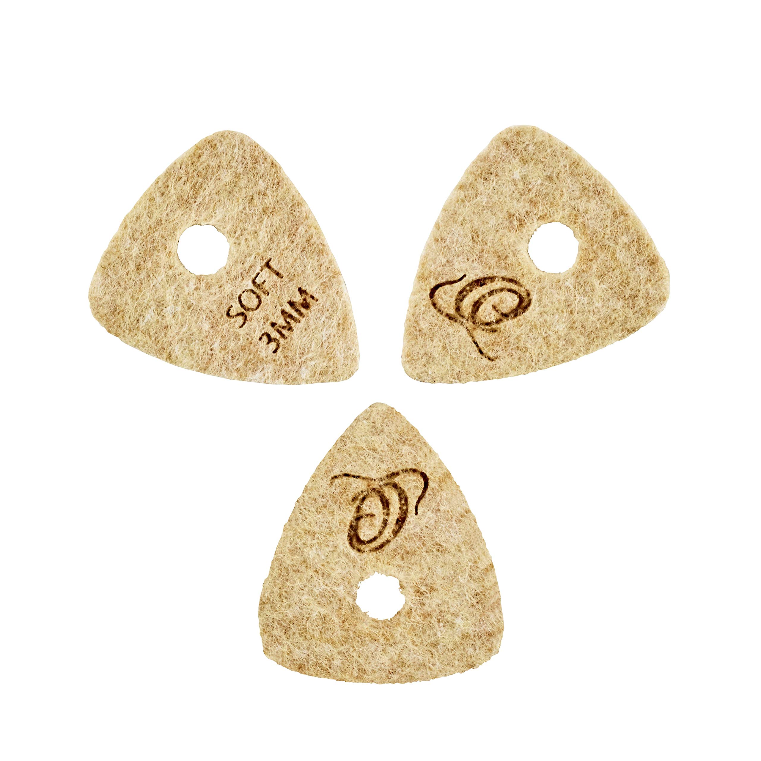 Ortega Guitars Picks filcowe do strun, instrumentów i ukuleli – 3 mm miękkie/czteropak (OGP-F-S3)
