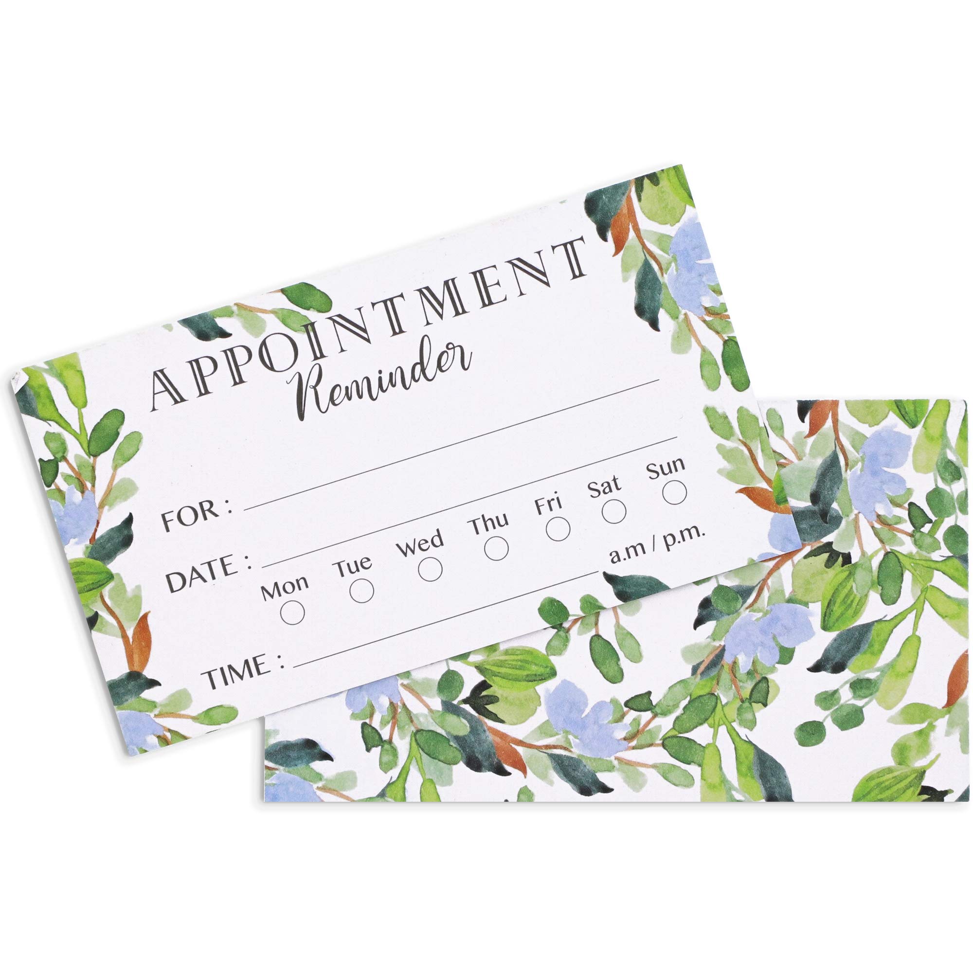 Paper Junkie Biglietti promemoria per appuntamenti 200 pezzi 8,9 x 5,1 cm fronte-retro fogliame verde
