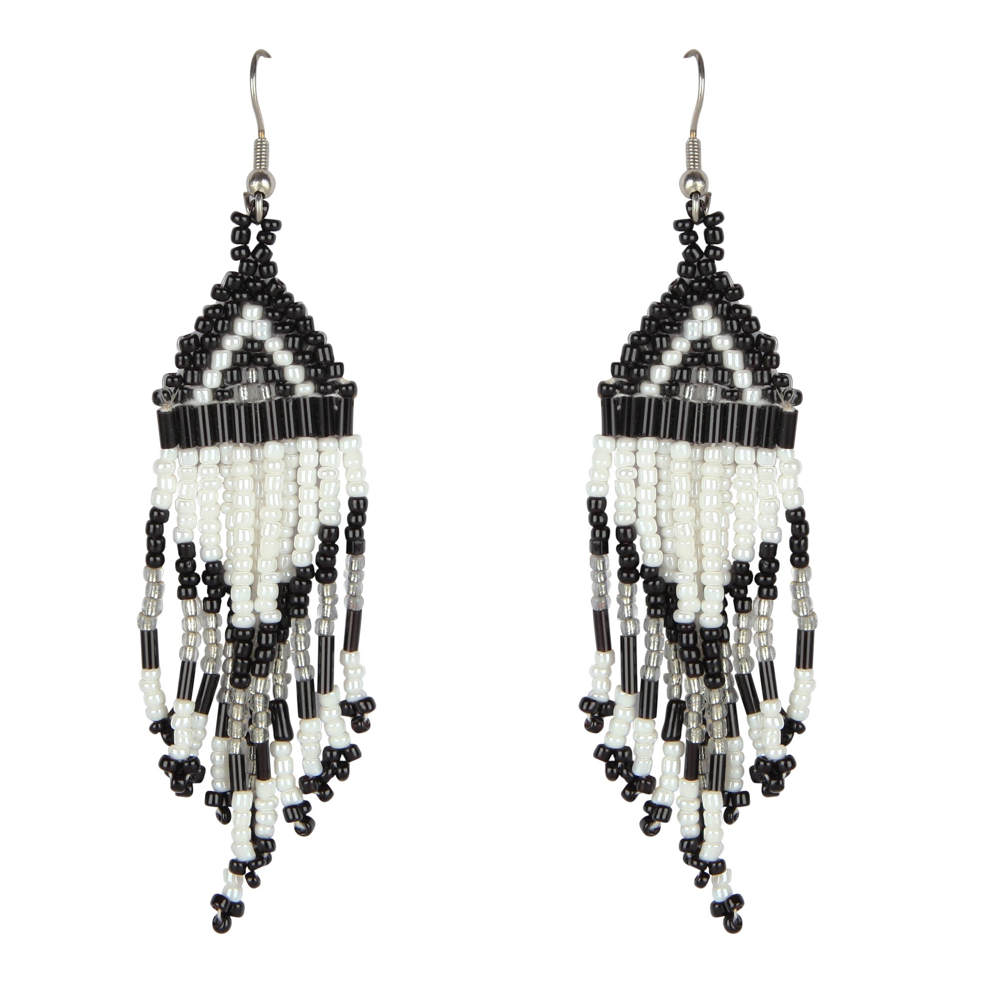 DCA Glass Earring Set for Women, Black & White (B01KA4O1M8) Amazon Price History, Amazon Price Tracker