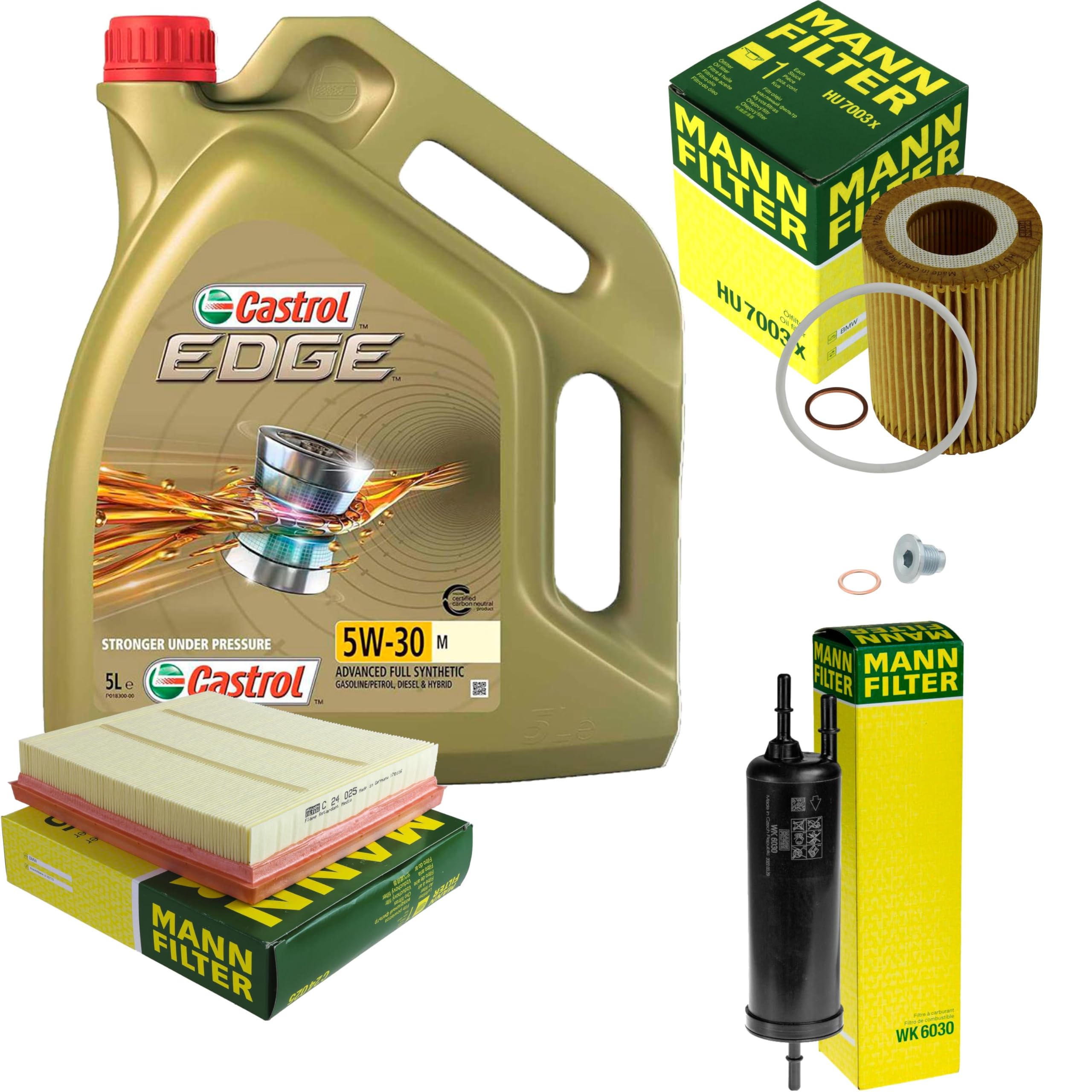 Pacchetto di ispezione pacchetto di manutenzione filtro con 5 l olio motore 5W-30 filtro olio filtro aria filtro carburante vite di chiusura