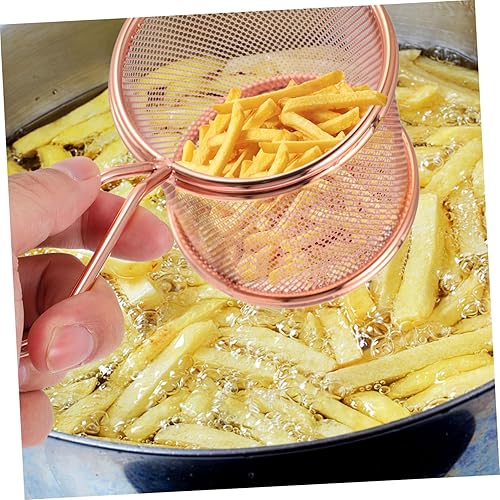 Miniatura 7 de Cesta de freidora profunda cesta de aperitivos fritos mini bandeja de aperitivos fritos freír alimentos cesta de oropel dorado cesta de pantalla de