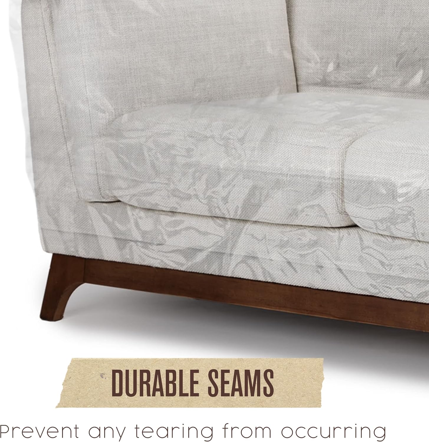 Houseables Plastic Couch Cover, Plastic Couch Covers for Pets, Sofa Protector, Clear Vinyl Slipcover, Furniture Protectors For Cats, Dogs, Storage, Waterproof, Pet Pee Urine Proof, Scratch, Heavy Duty image 3 of 7 B07VSKN91S