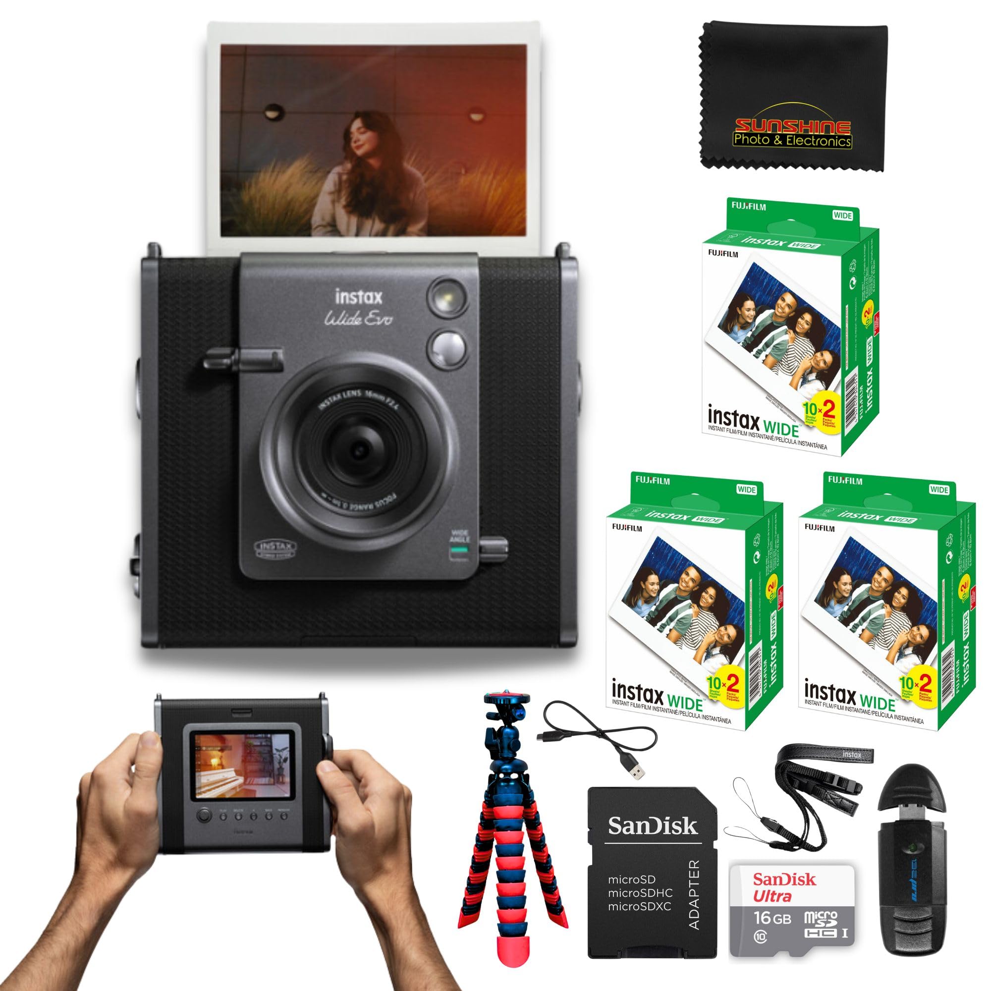 instax WIDE Evo【美品/おまけ付き】 Amazon.com : Fujifilm Instax Wide Evo Hybrid Instant Film Camera