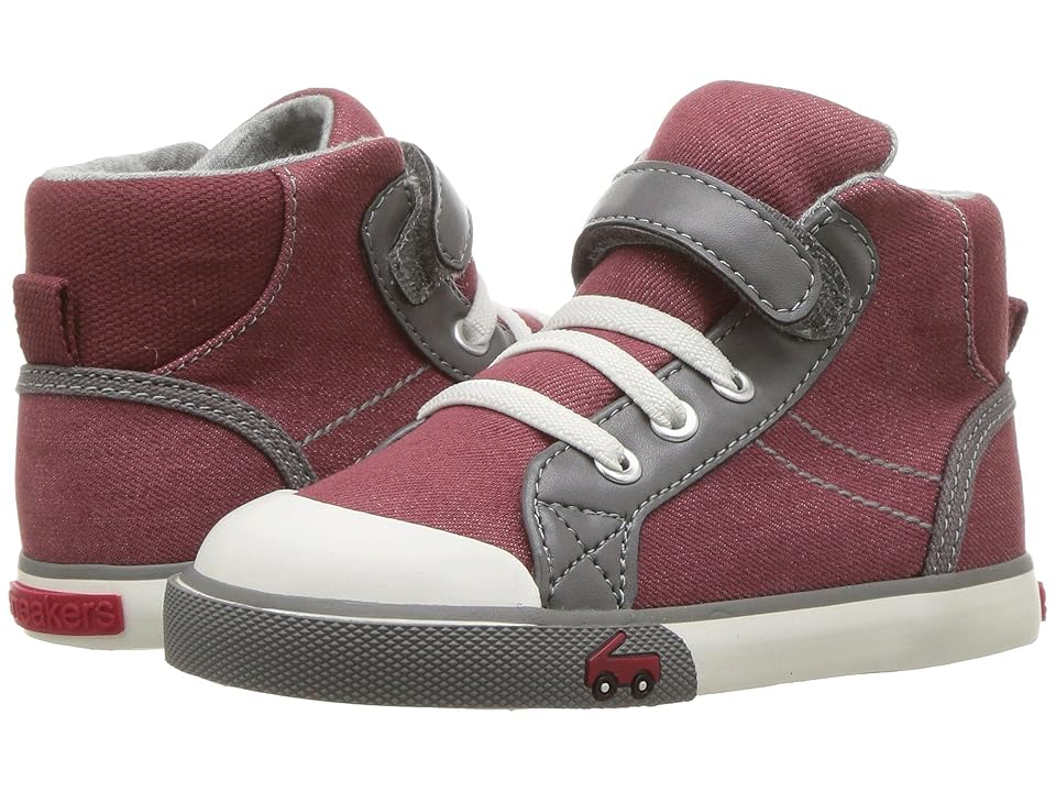 

See Kai Run Kids Dane (Toddler/Little Kid) (Burgundy Denim) Boy's Shoes