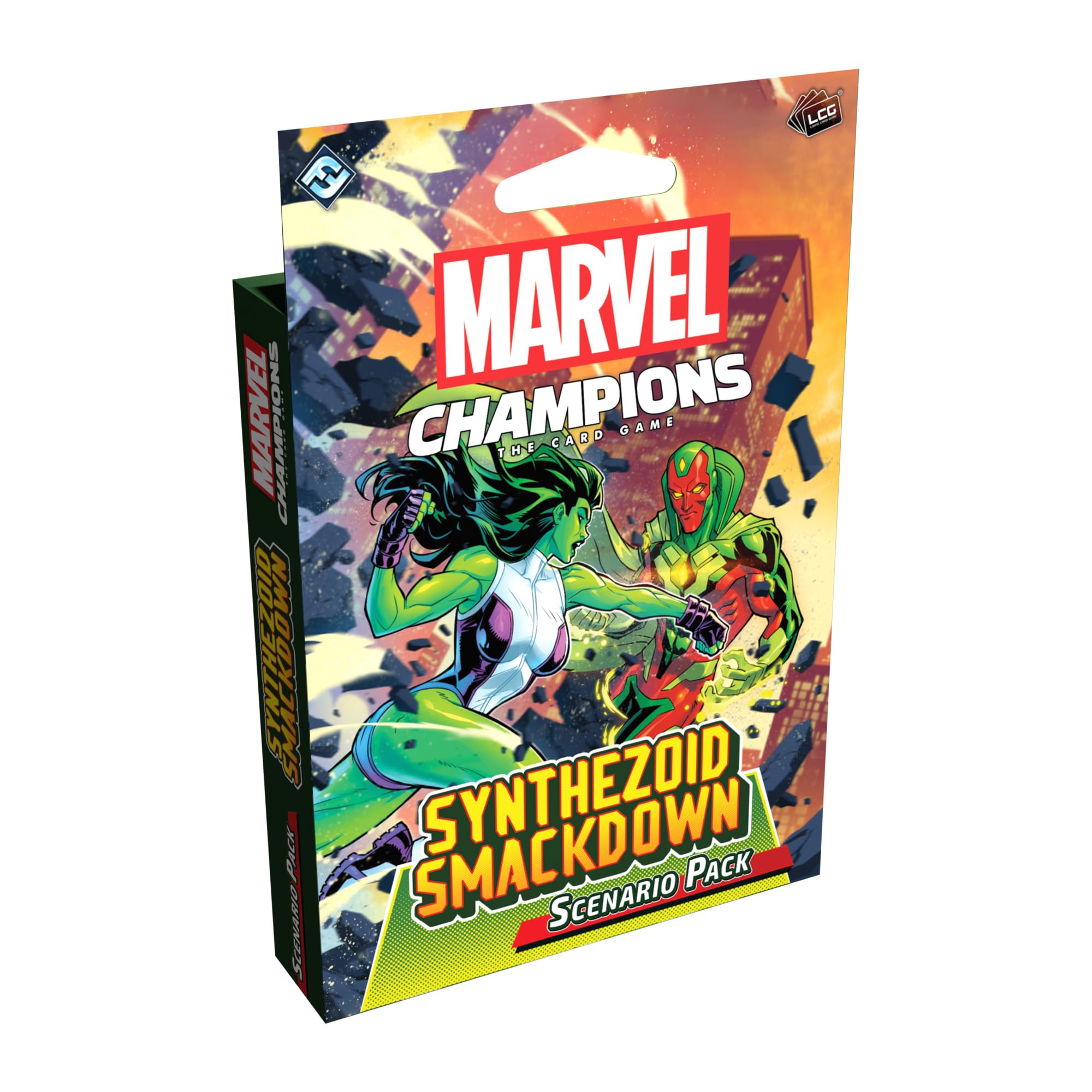 Asmodee Marvel Champions The Card Game Synthezoid Smackdown Scenario Pack - She-Hulk vs. Vision Civil War, Cooperative Strategy Game for Kids & Adults