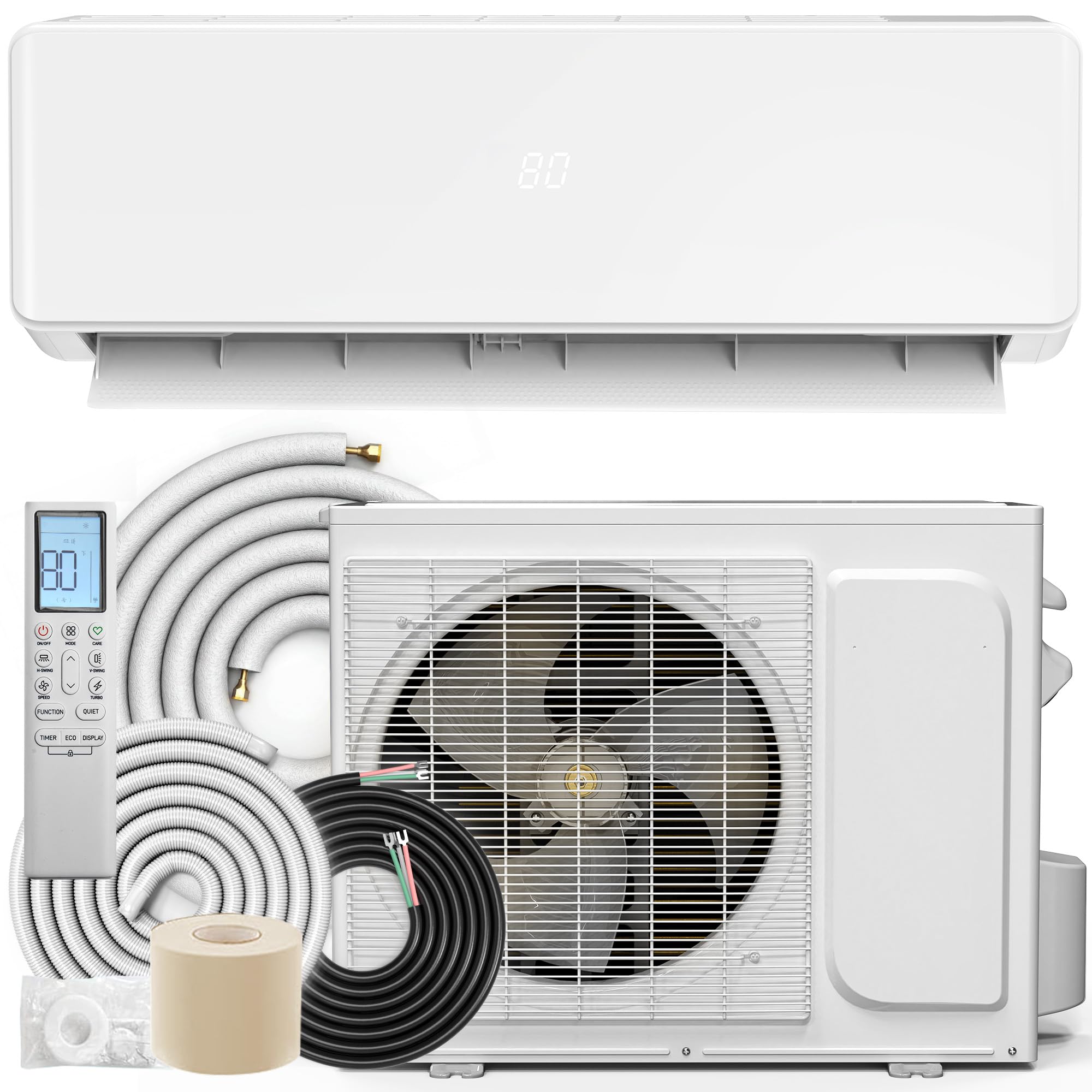 Photo 1 of ***BOX 1 OF 2***
YITAHOME 20 SEER2 12000BTU Mini Split AC/Heating System 115V, Pre-charged Inverter AC Cool & Heat Up to 750 Sq. Ft, 3 Level Eco Mode, Complete Installation Kit, White