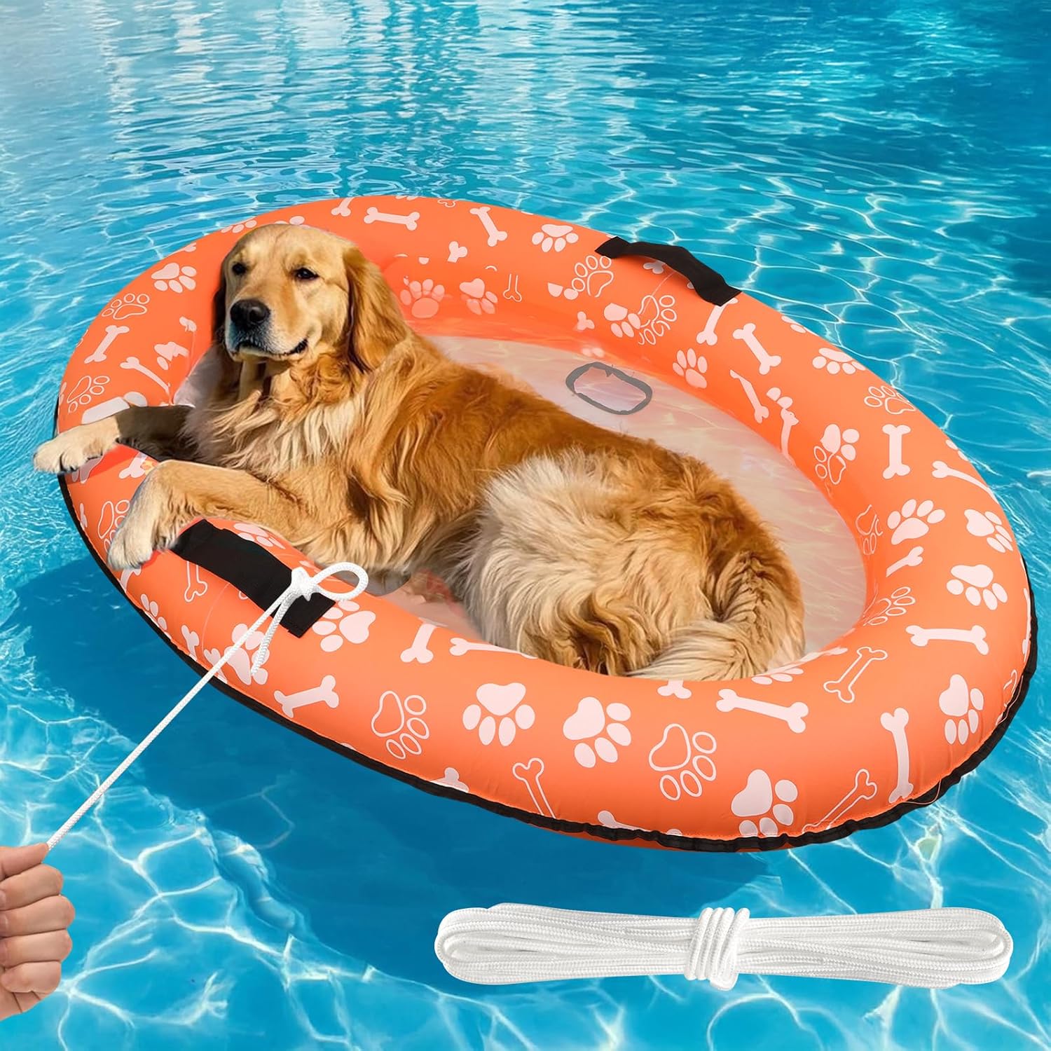 Large Dog Pool Float 59x39 for dogs up to 110 lbs