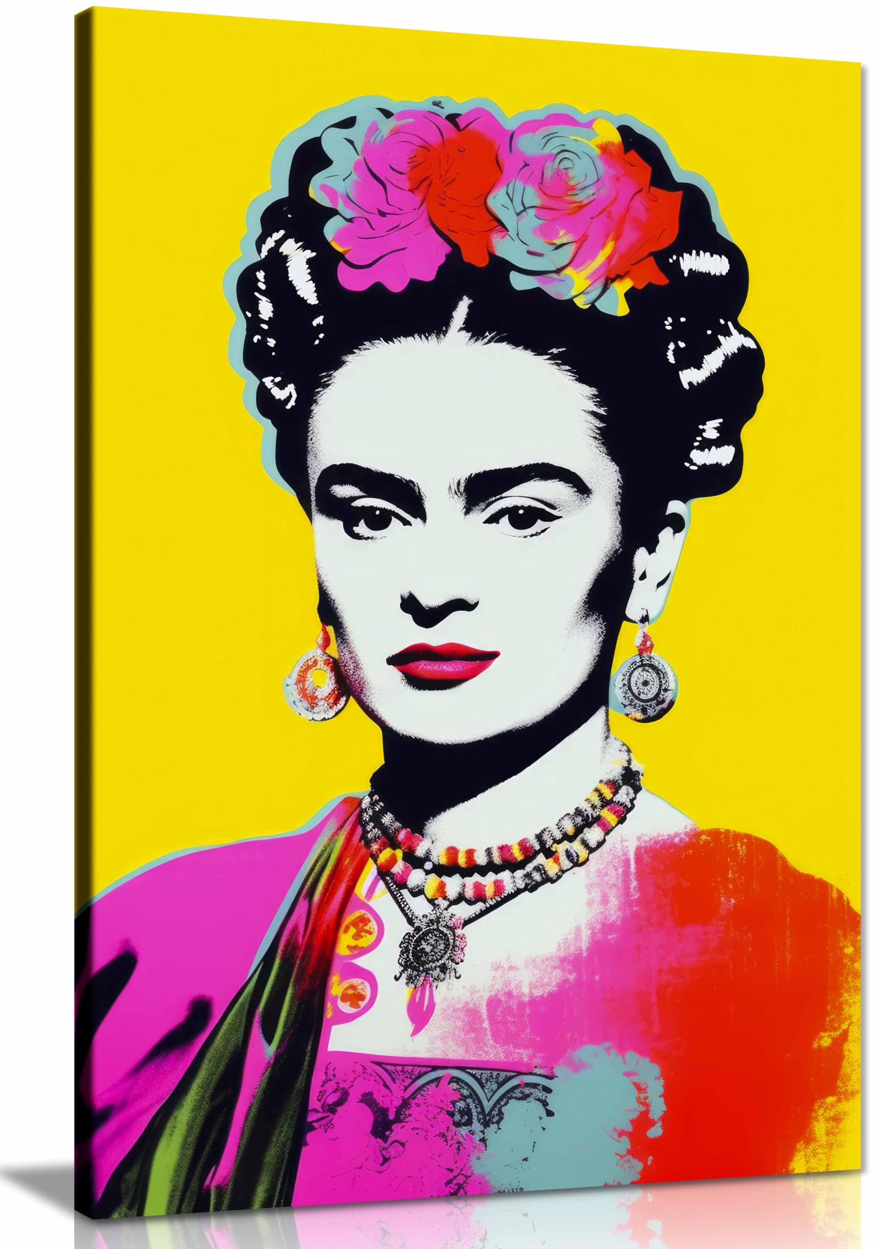 Oh Frids No 2 Framed Canvas Print, Pictures for Home Walls, Bedroom, Living Room & Bathroom Decor 46x31cm (18x12in)