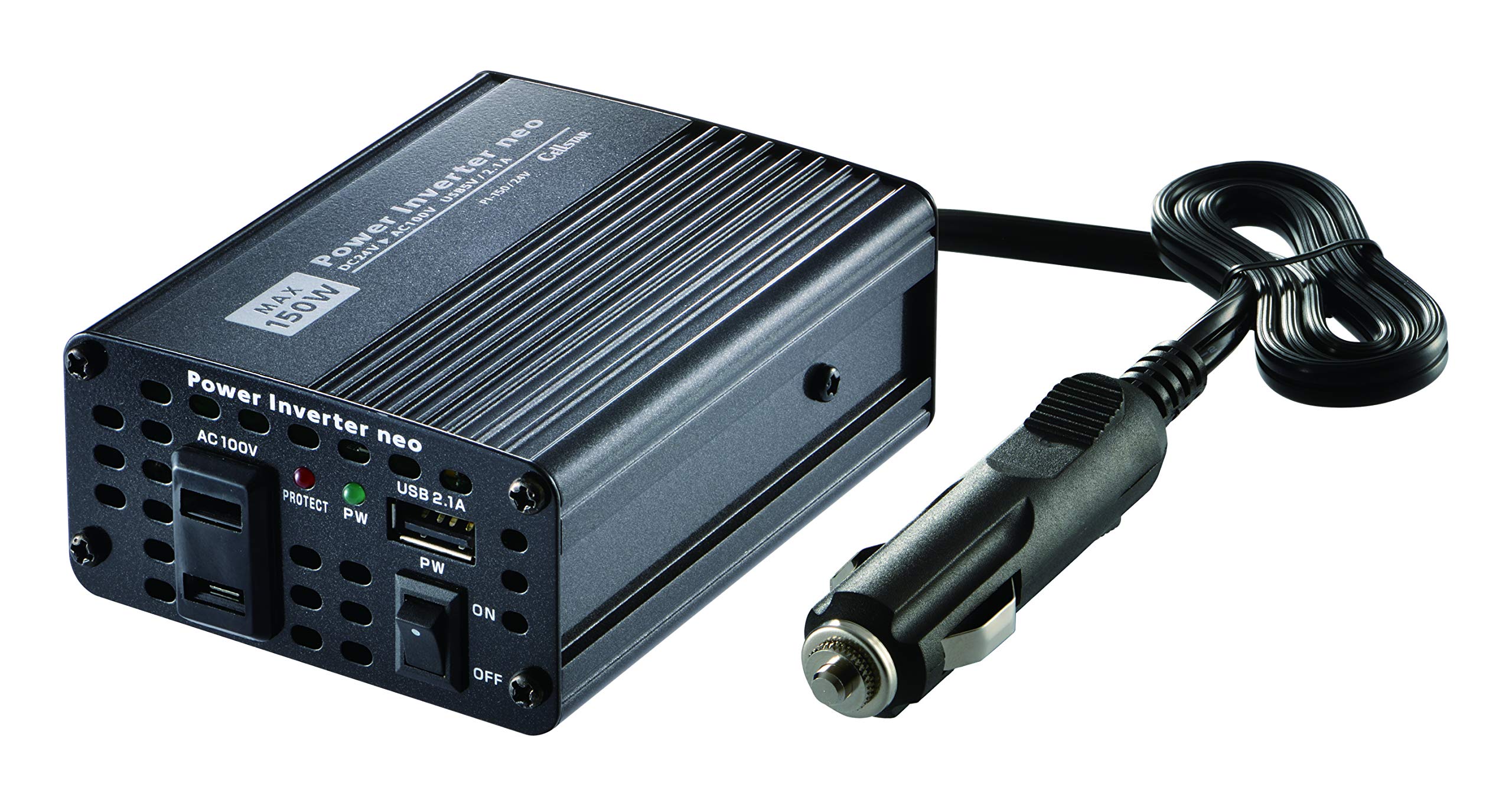 Amazon | セルスター インバーター PI-150/24V 24V 定格出力120W USB 