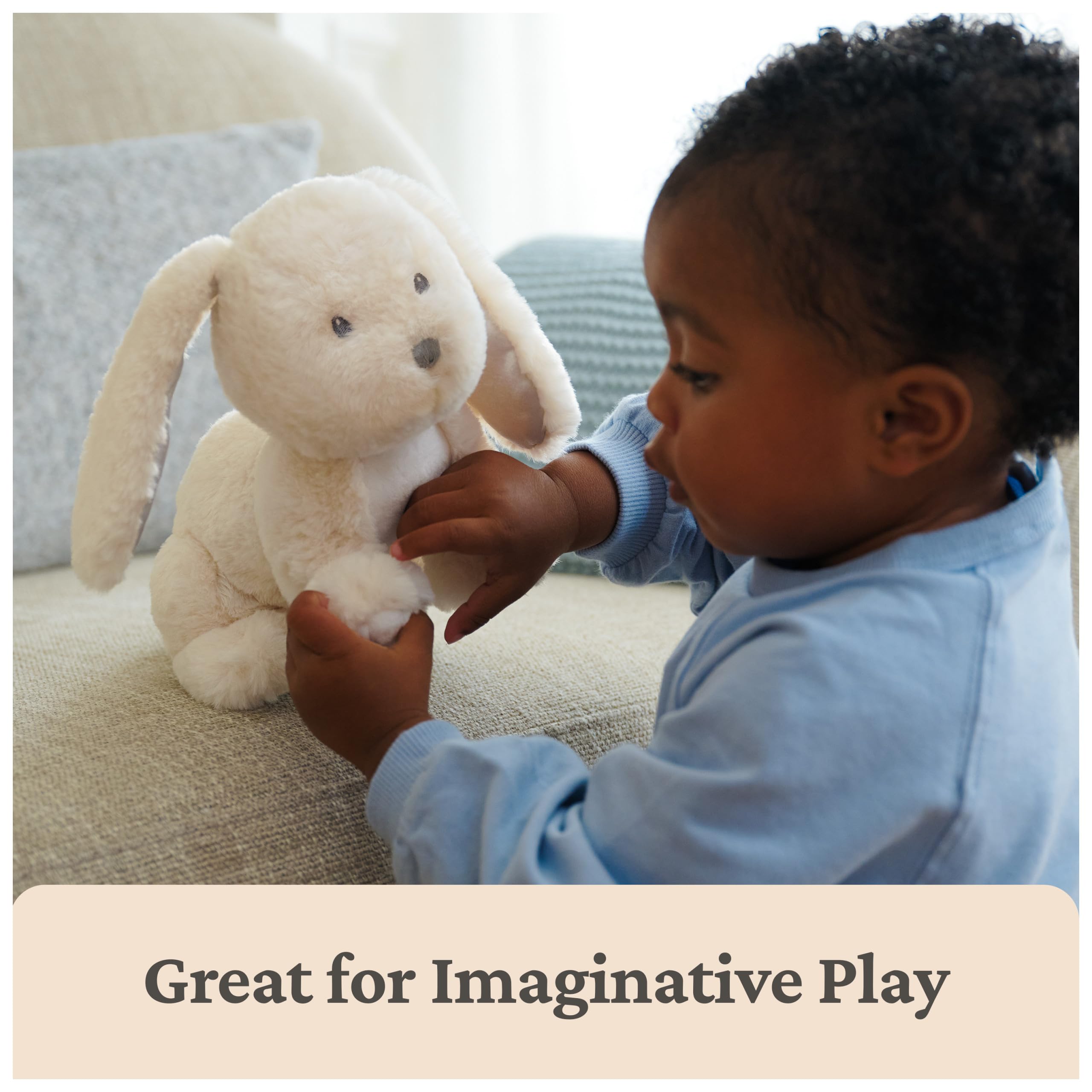 Baby GUND Clover Bunny peluche, coniglietto di peluche per neonati e bambini, crema, 25,4 cm