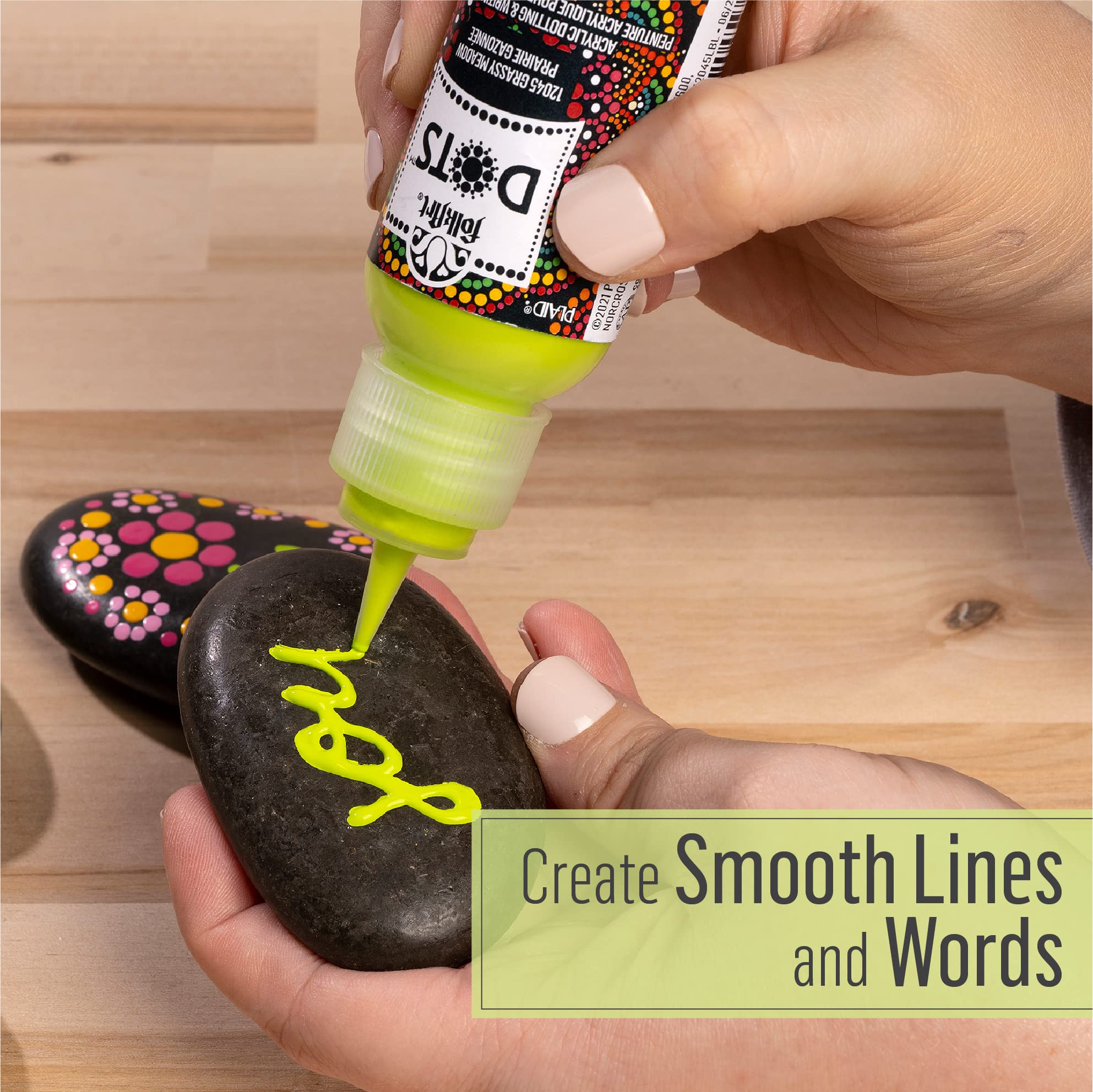 FolkArt Dots Set, 6 Piece Acrylic Paint Kit Featuring 6 Colors for DIY Indoor & Outdoor Multi-Surface Craft Projects, 49904 - Image 7