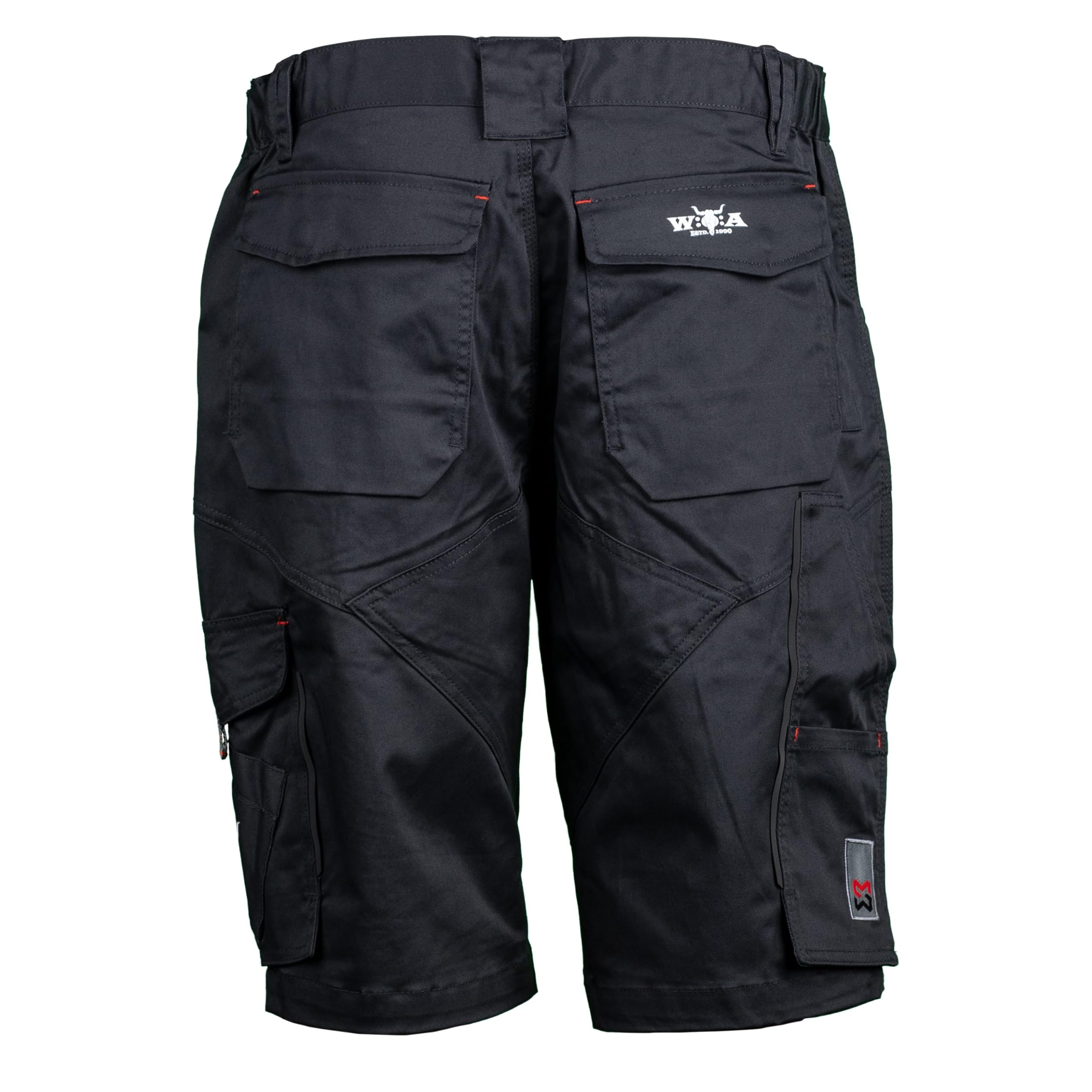 WÜRTH MODYF Arbeitsshorts Stretch X für Herren - Wacken Edition - Gr. 40-66 | Kurze Cargo-Arbeitshose – funktionales Design mit viel Stauraum für Werkzeug und Zubehör - ideal fürs Festival
