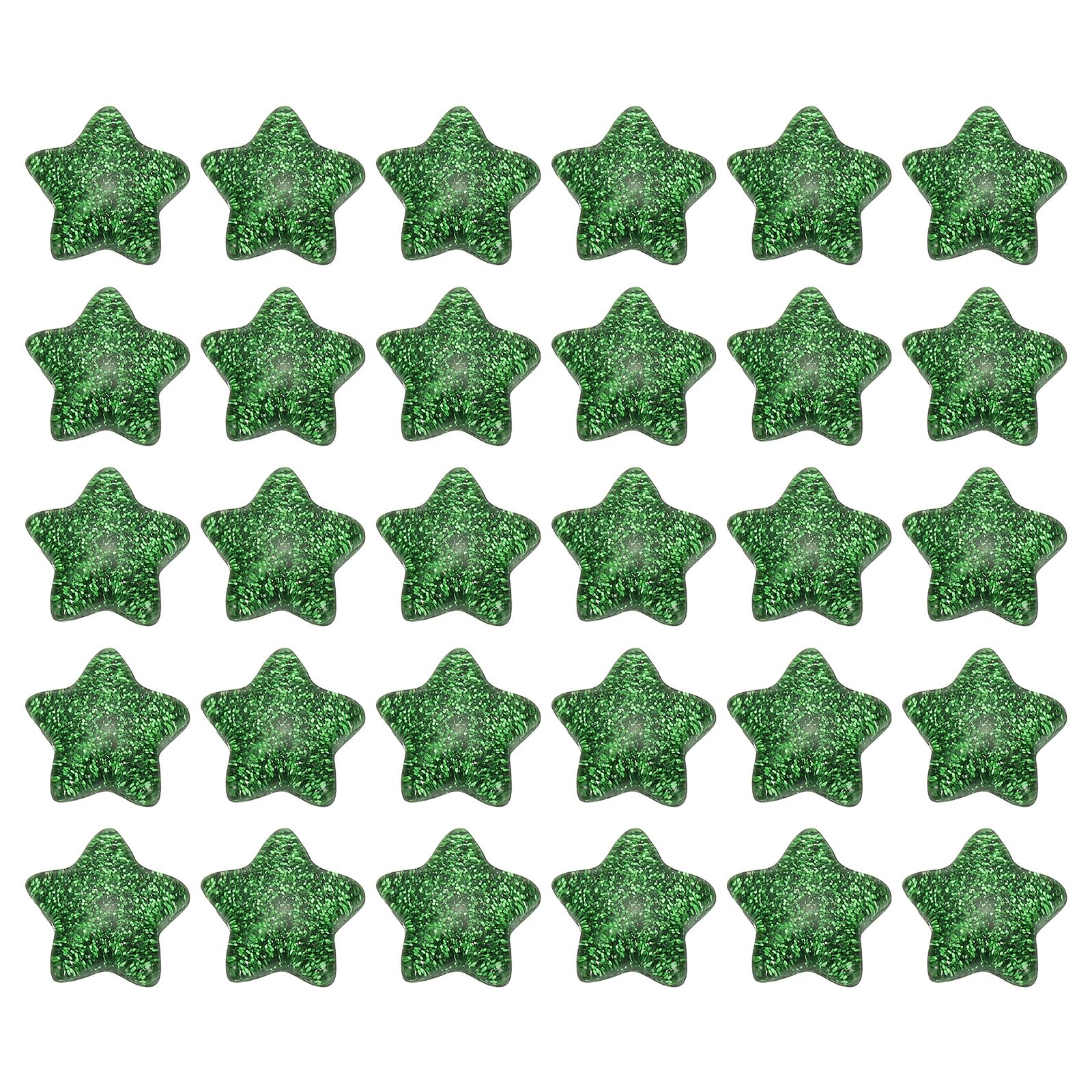 Cuentas de estrella de resina flatback PATIKIL verdes a granel para fundas y scrapbooking