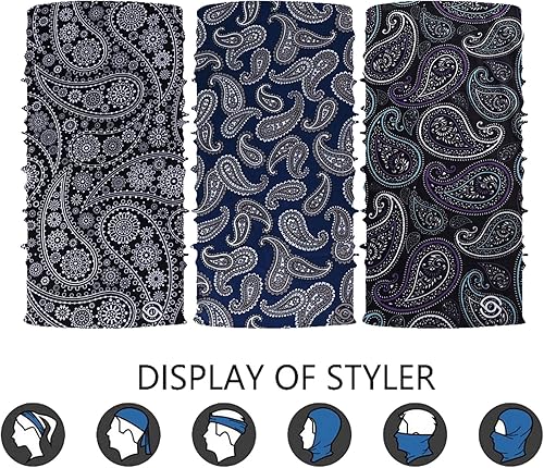 Miniatura 4 de Polaina para el cuello, bufanda, bandana, cubierta de tubo, pasamontañas, diadema para hombres y mujeres